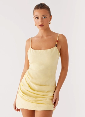 Adella Mini Dress - Yellow Daily Ready Casual Tones