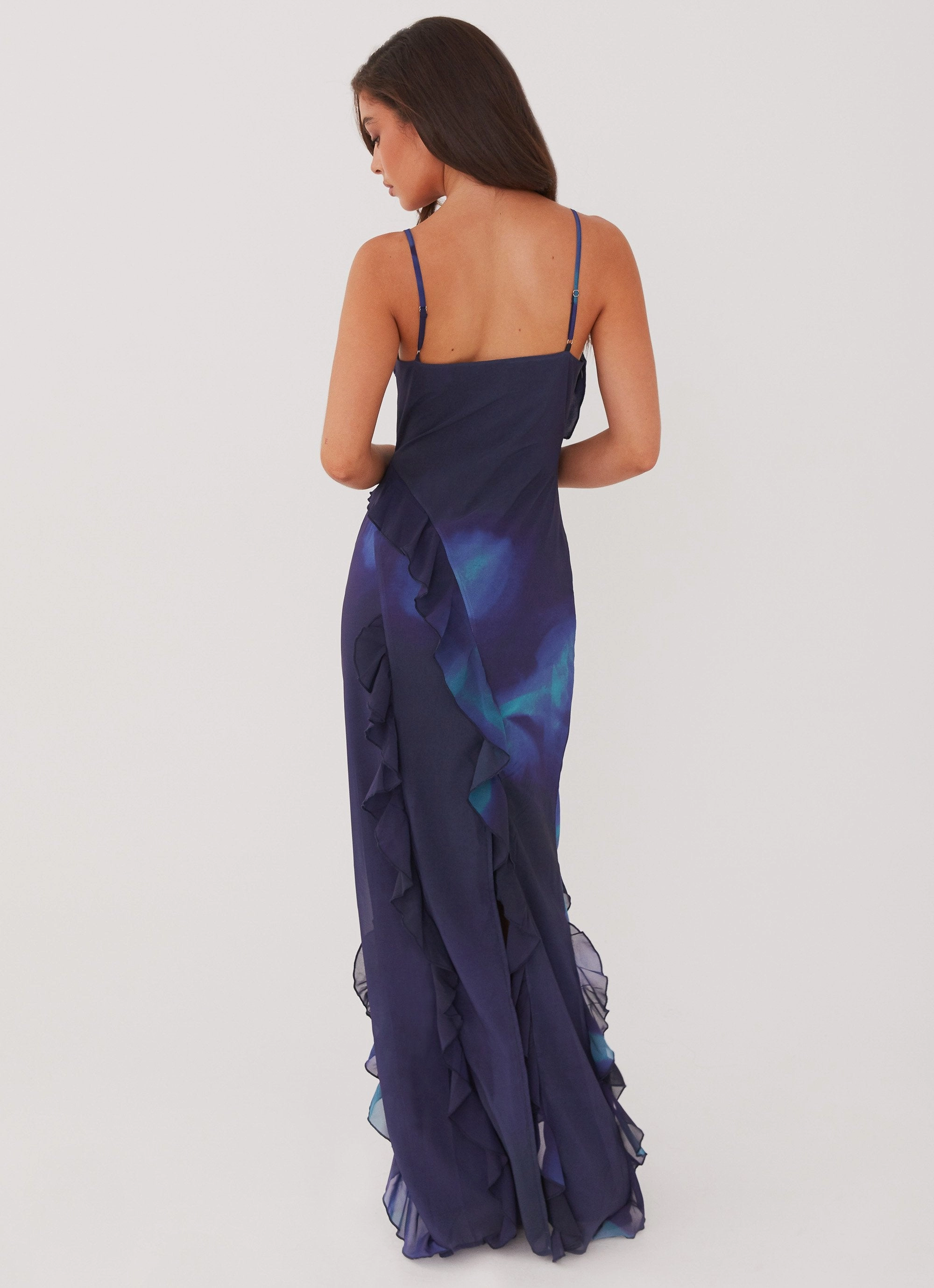 Do No Wrong Ruffle Maxi Dress - Cyber Rose Everyday-Use