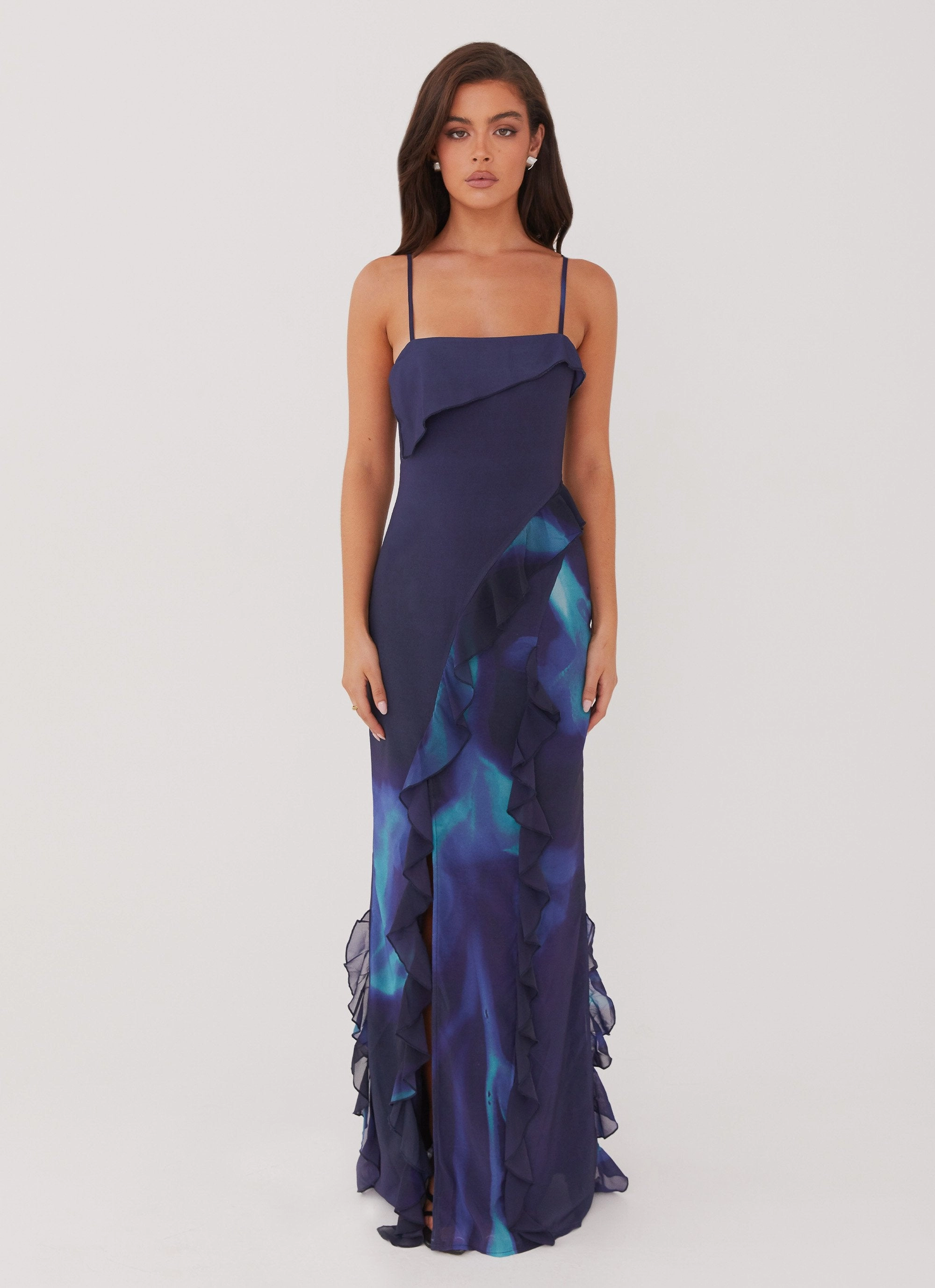 Do No Wrong Ruffle Maxi Dress - Cyber Rose Boho Tone