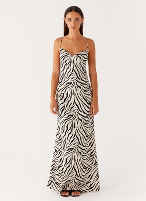 Gianni Cowl Maxi Dress - Zebra Street Mode Sustainable-Lining