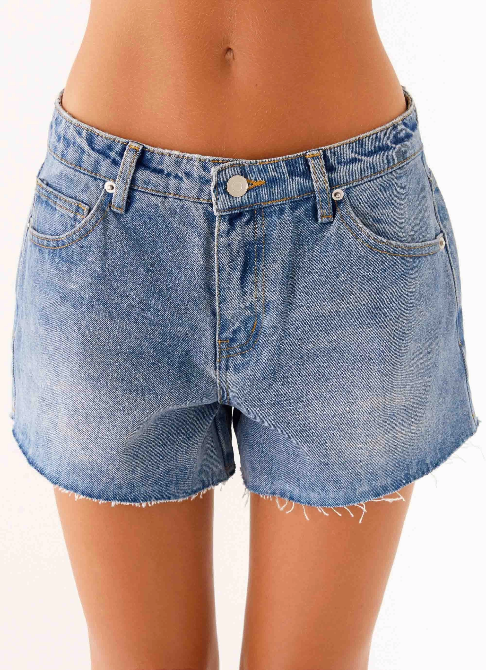 Davie Low Rise Denim Shorts - Blue Effortless Layer Core Utility