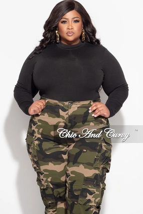 Ripped design Active Lifestyle Final Sale Plus Size Bodysuit in Black