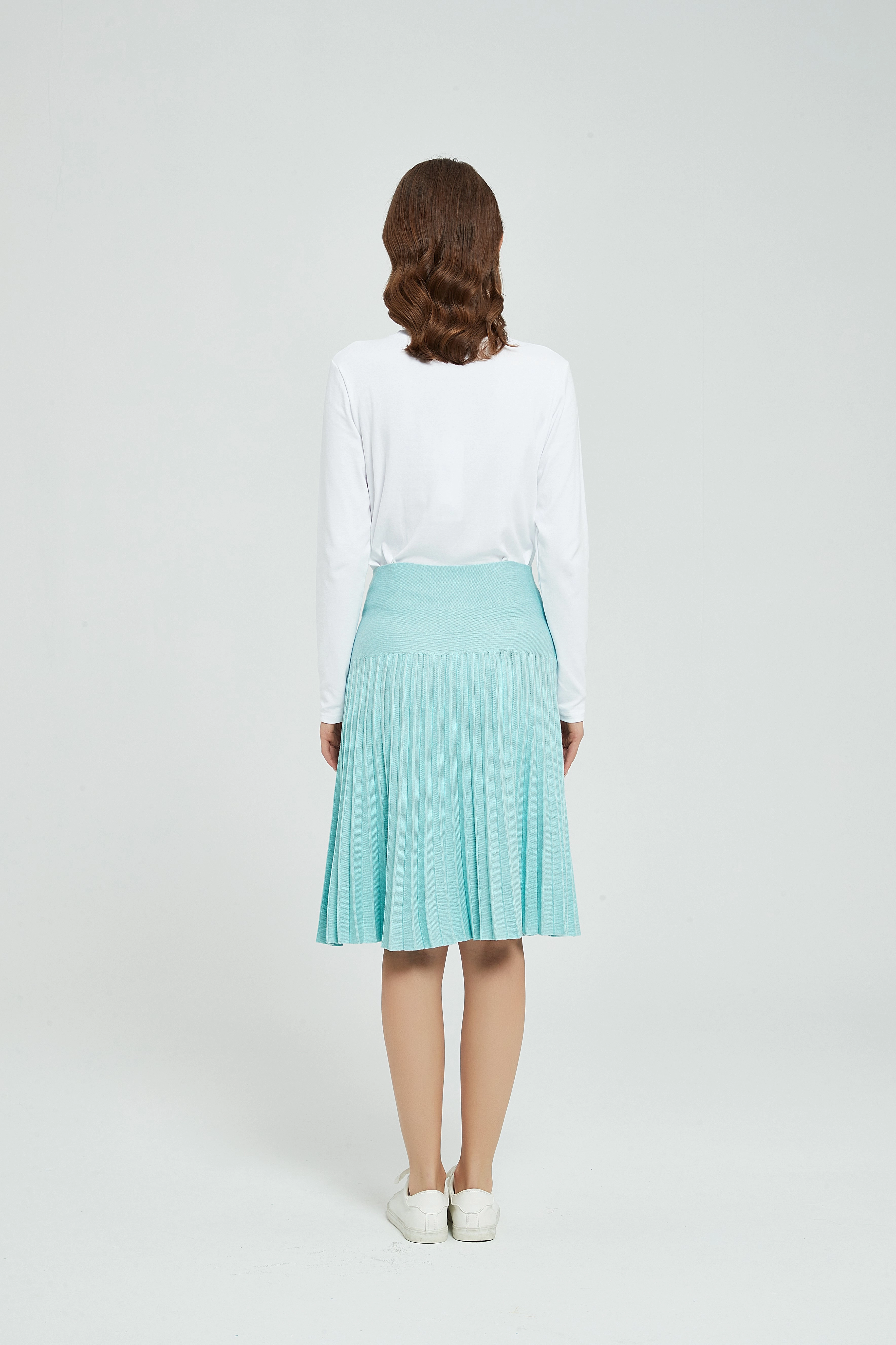All Day Wear Comfort Slim Stretch Fit MM SUMMER PLEATED - AQUA