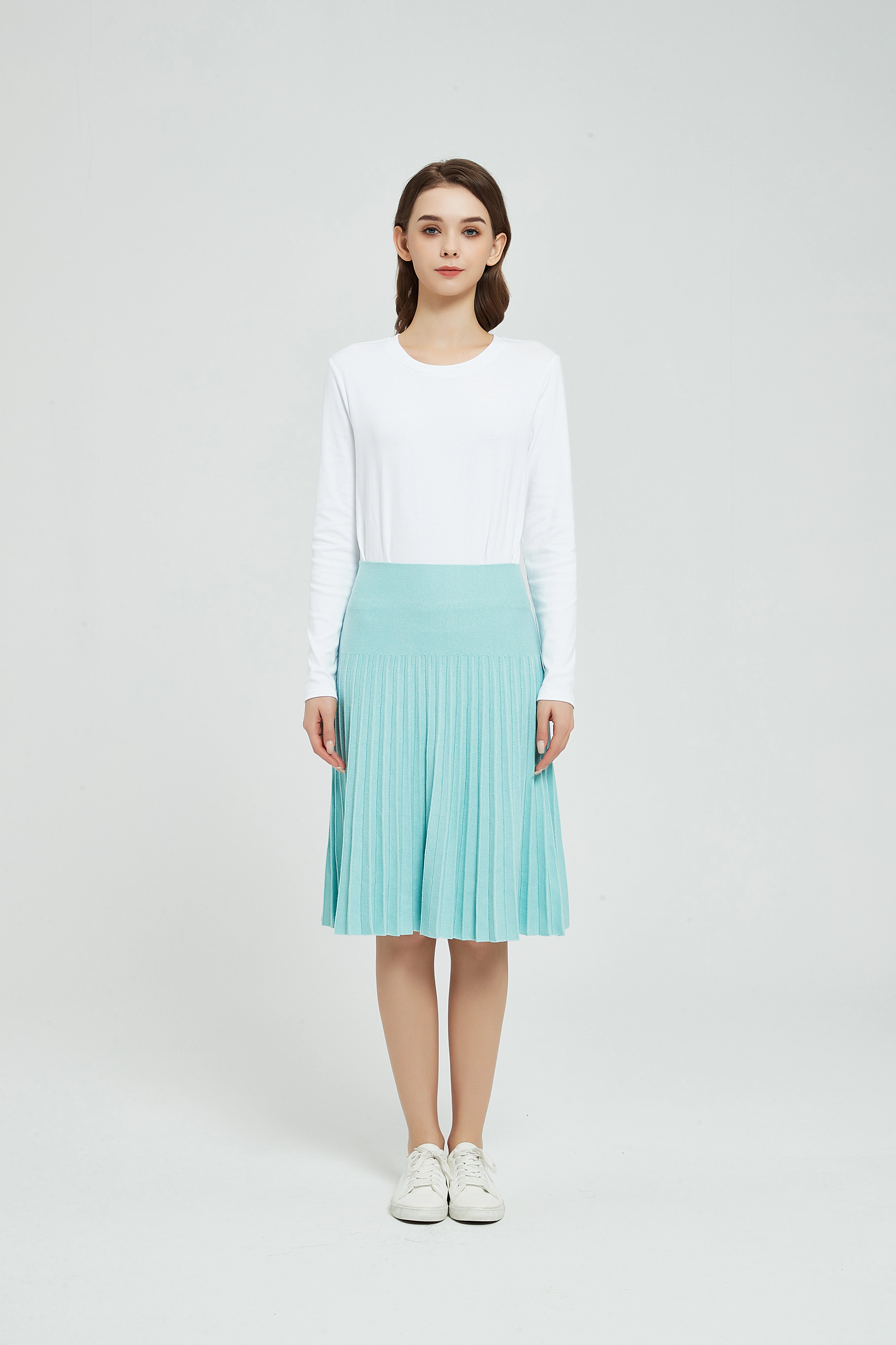 MM SUMMER PLEATED - AQUA Cotton comfort