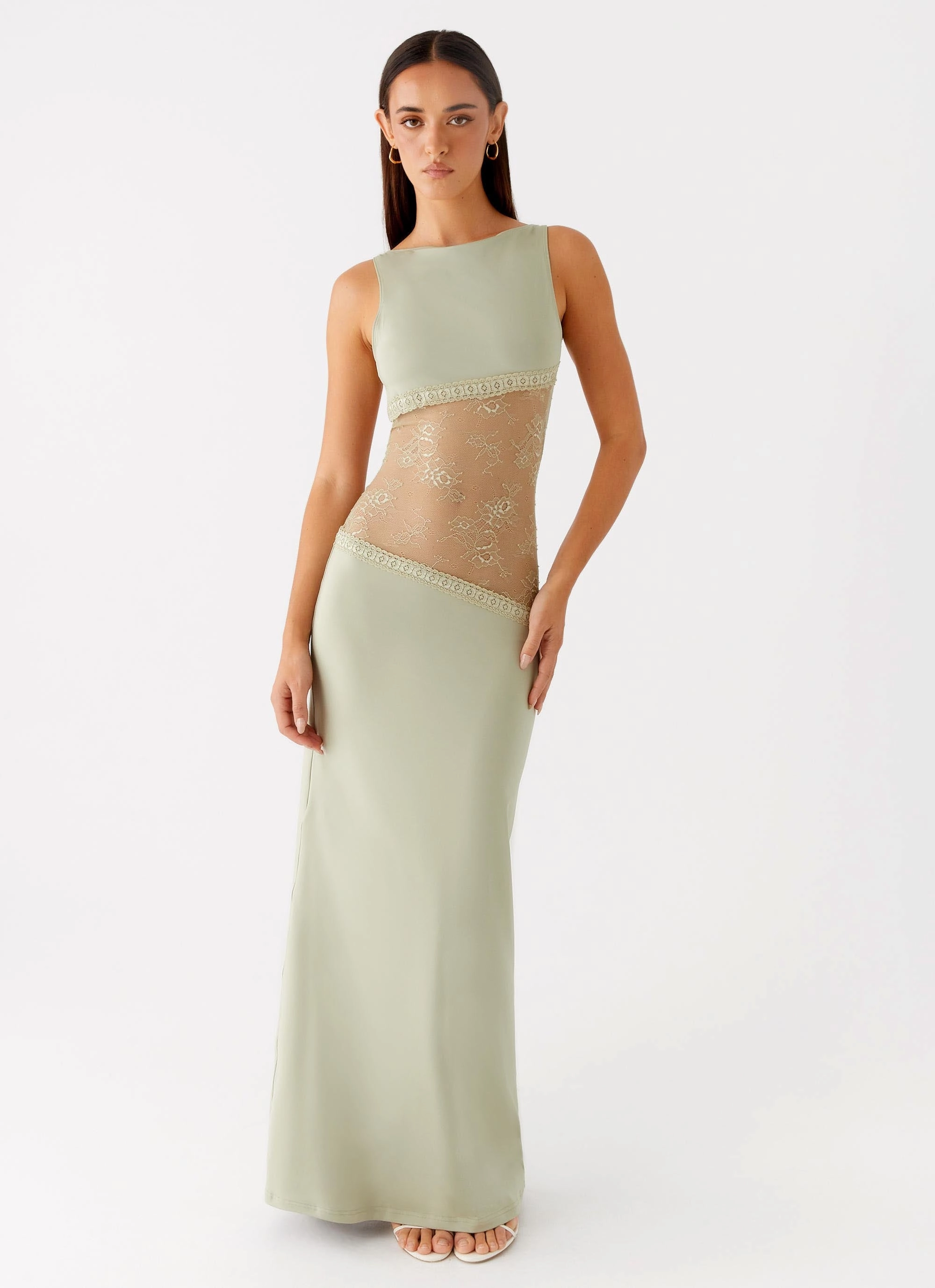 Vibrant Aesthetic Tailored Fit Lucinda Maxi Dress - Sage