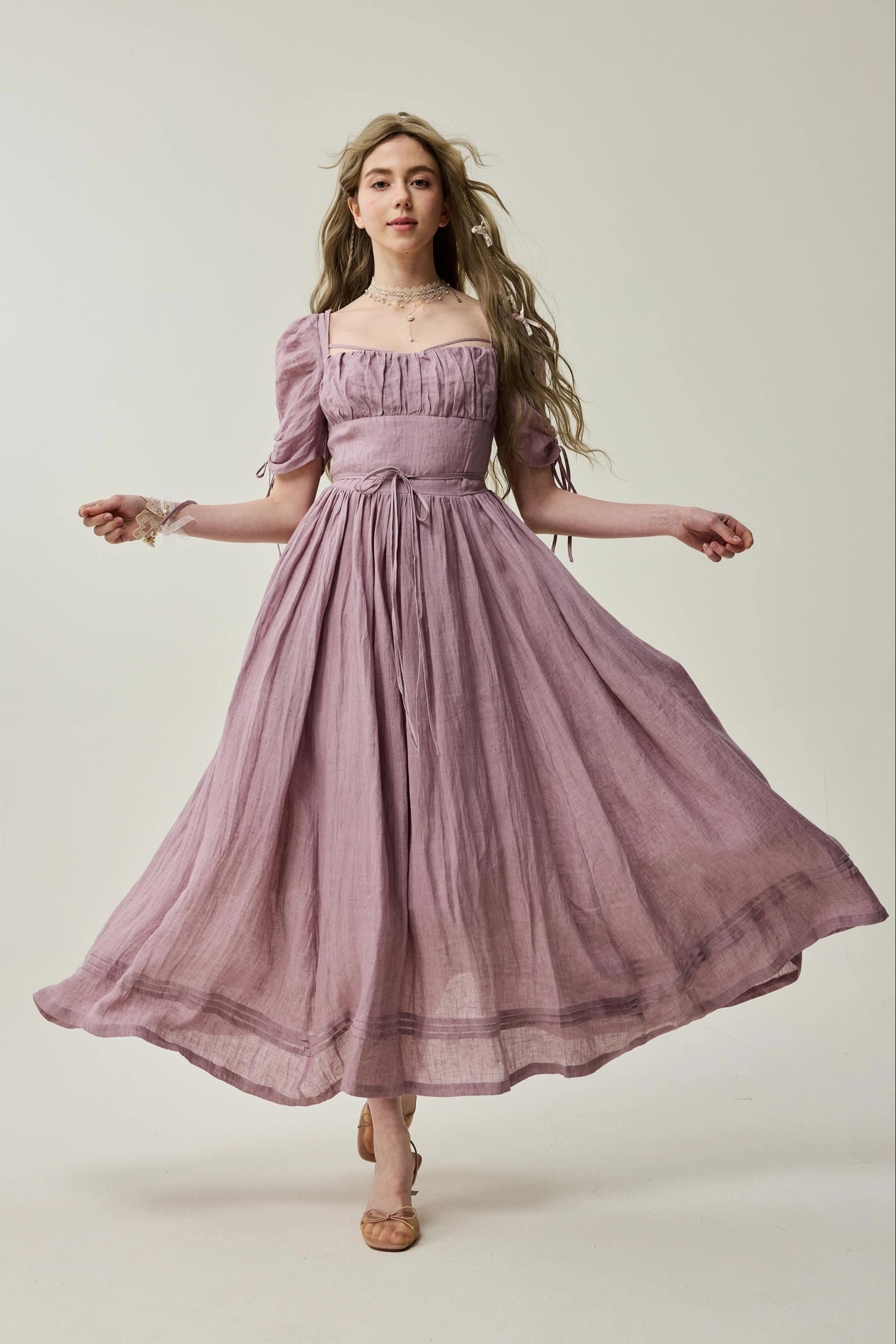 Durable Seams Hypoallergenic fabric Monette 27 | Corset Linen Dress
