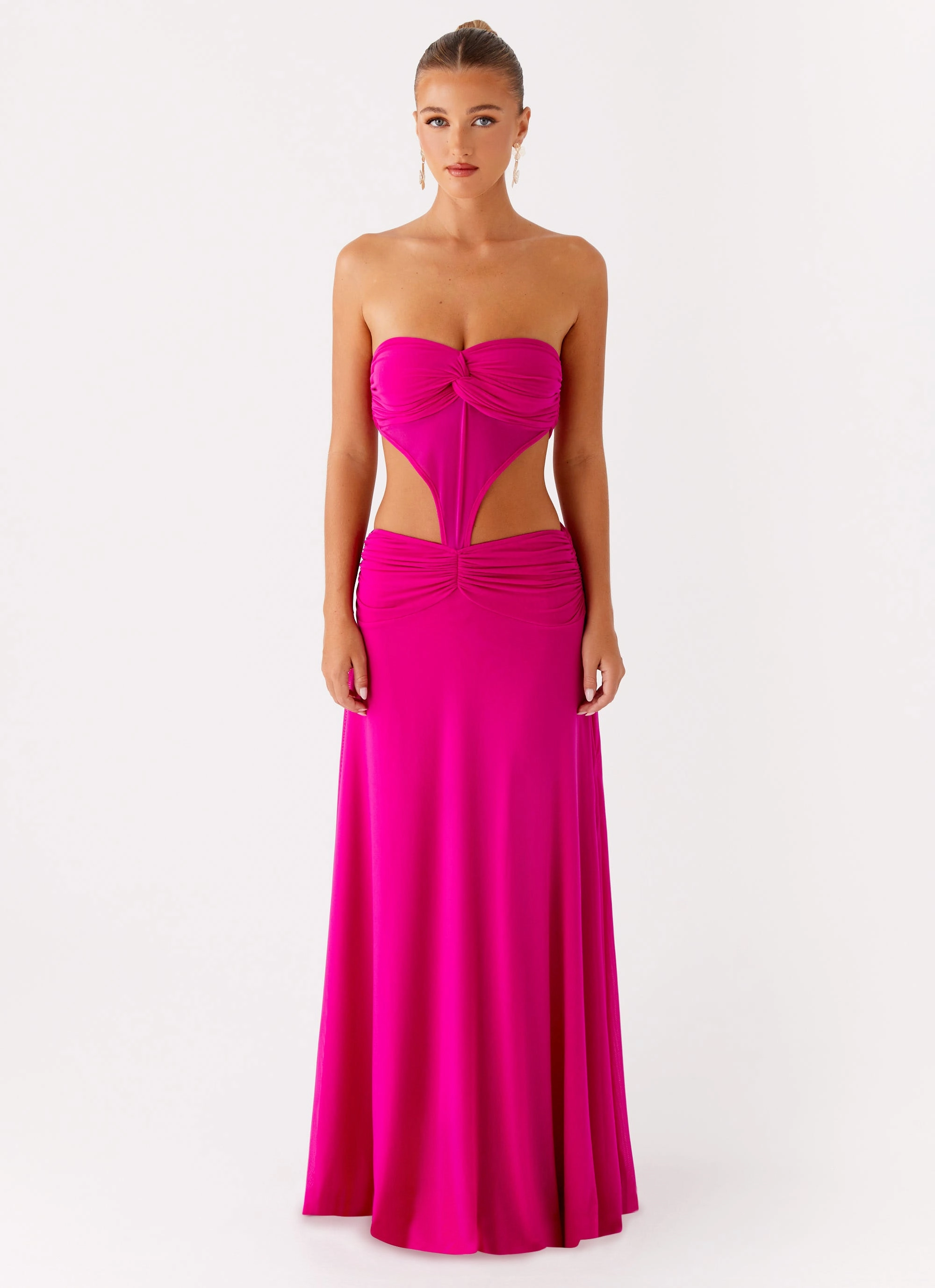 Carlene Maxi Dress - Fuchsia Light Volume Must-have