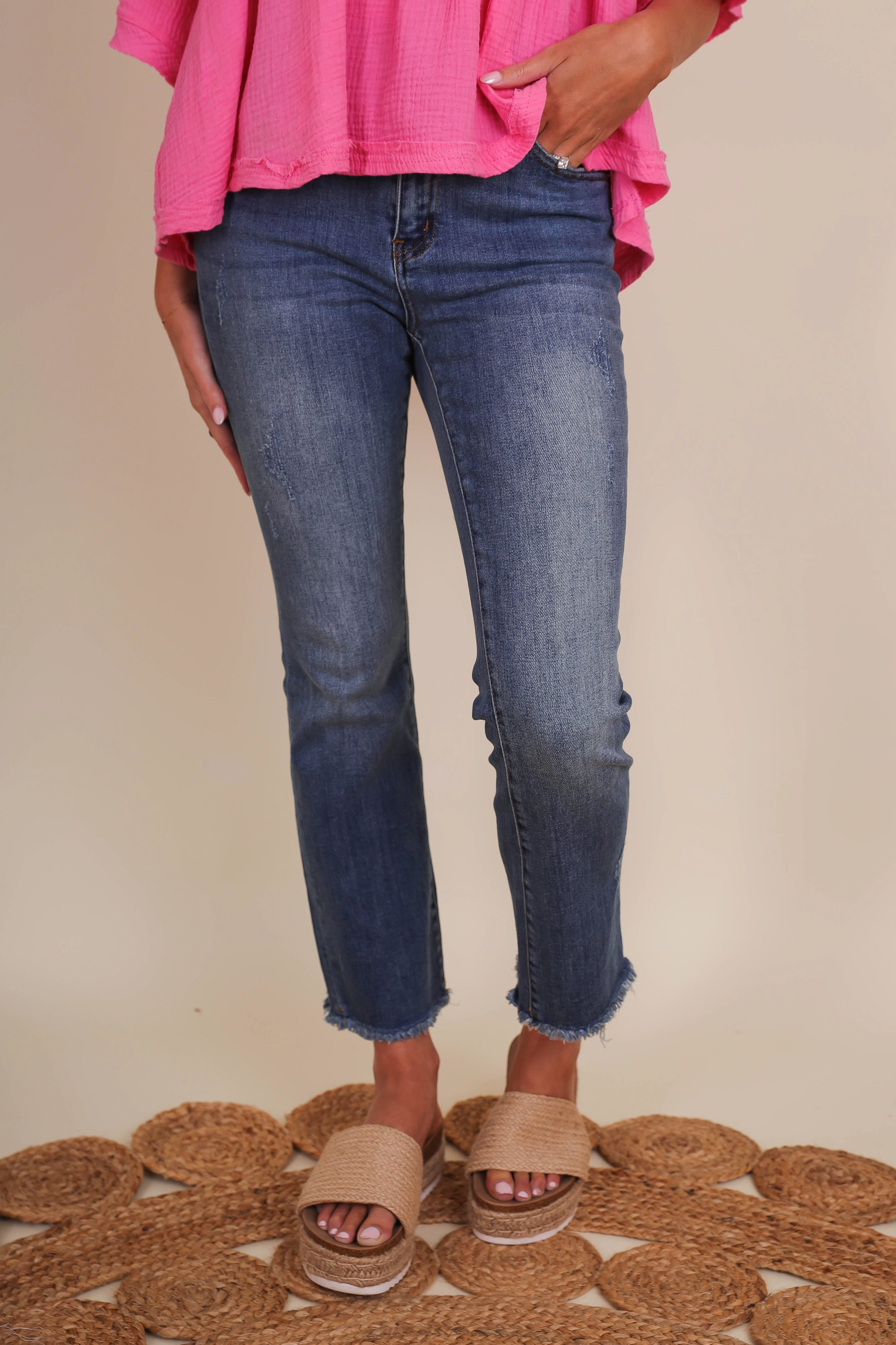 Seasonless wear Slim Stretch Casually Cool Denim