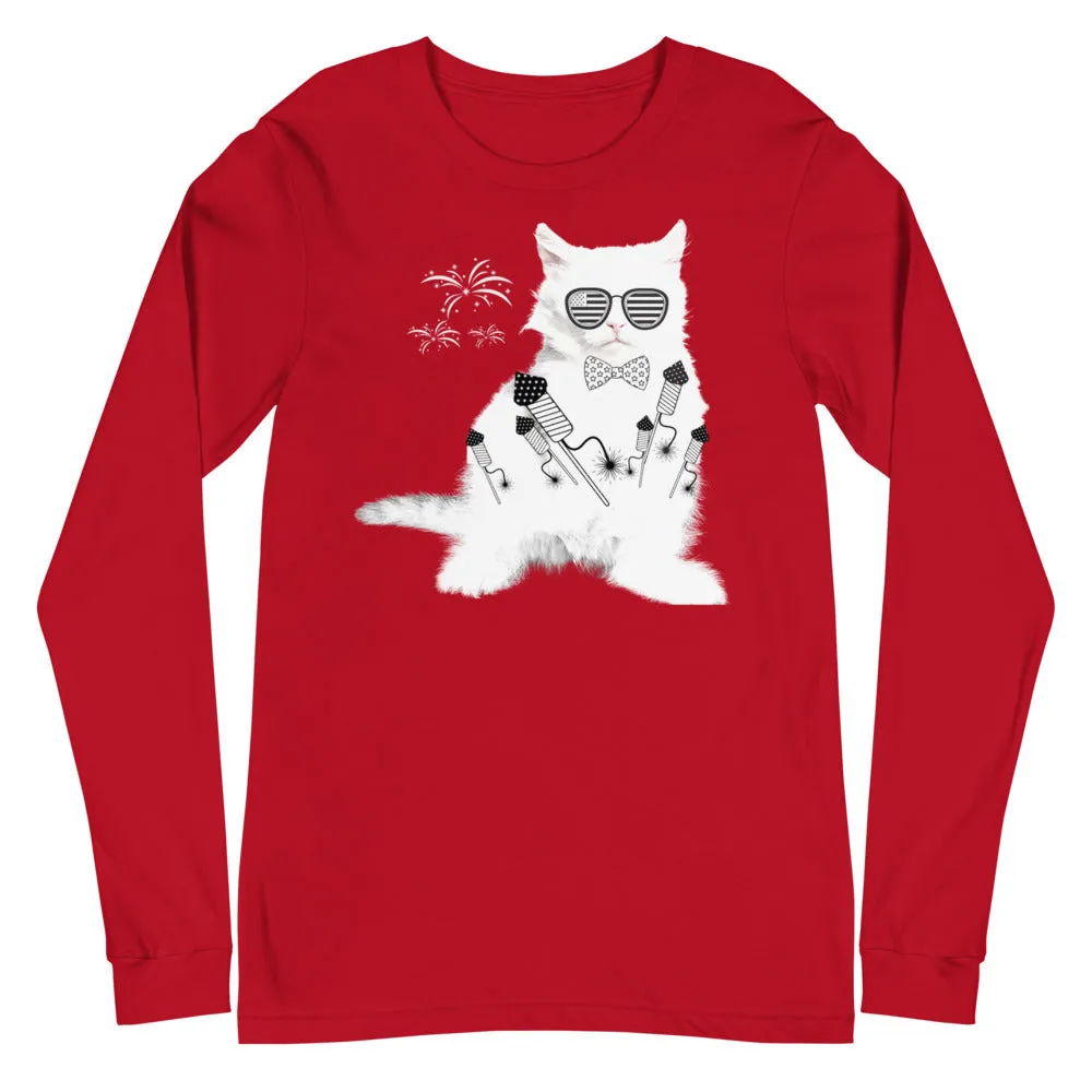 Cat print black full sleeve t-shirt for men, lioness-love