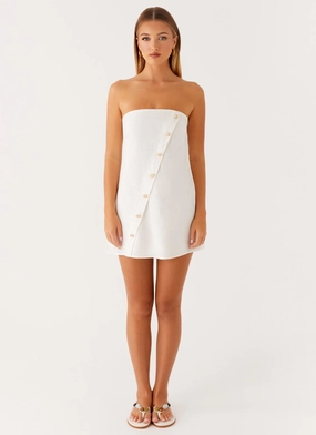 plus-size Hazel Mini Dress - White