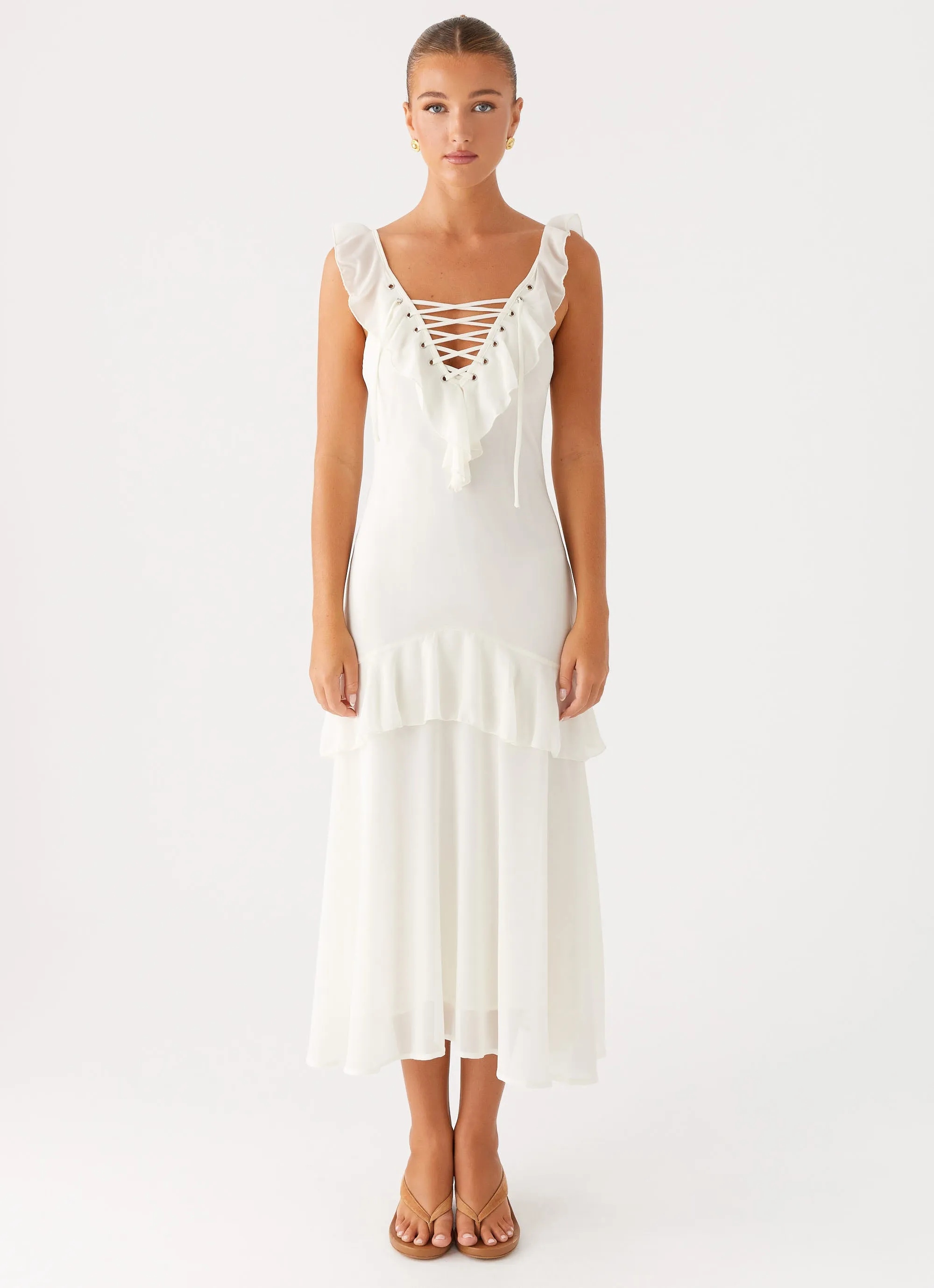 Seasonal piece Celie Midi Dress - Ivory