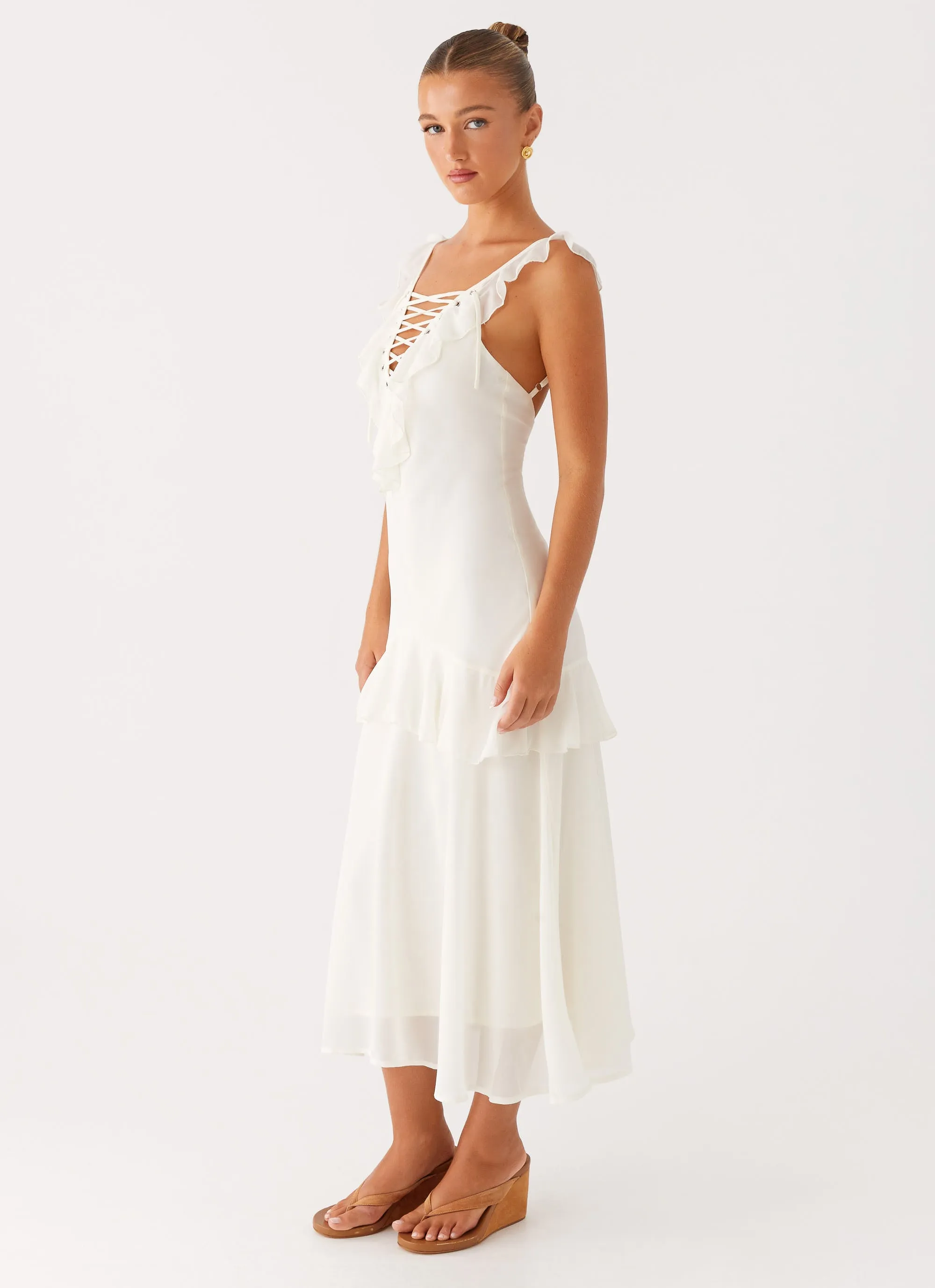 Celie Midi Dress - Ivory Warm Base