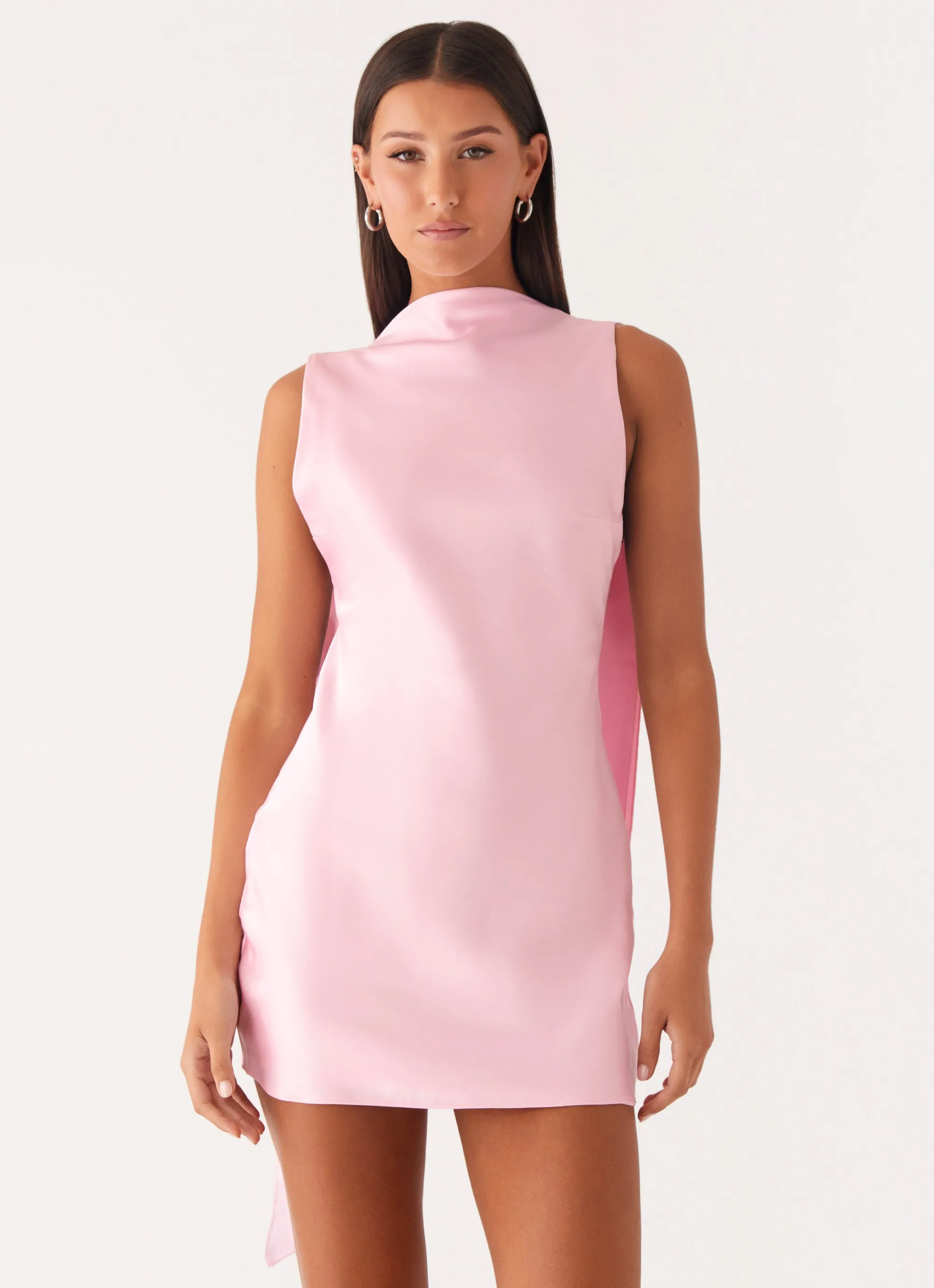 OdorControlTreatment Cerina High Neck Mini Dress - Pink