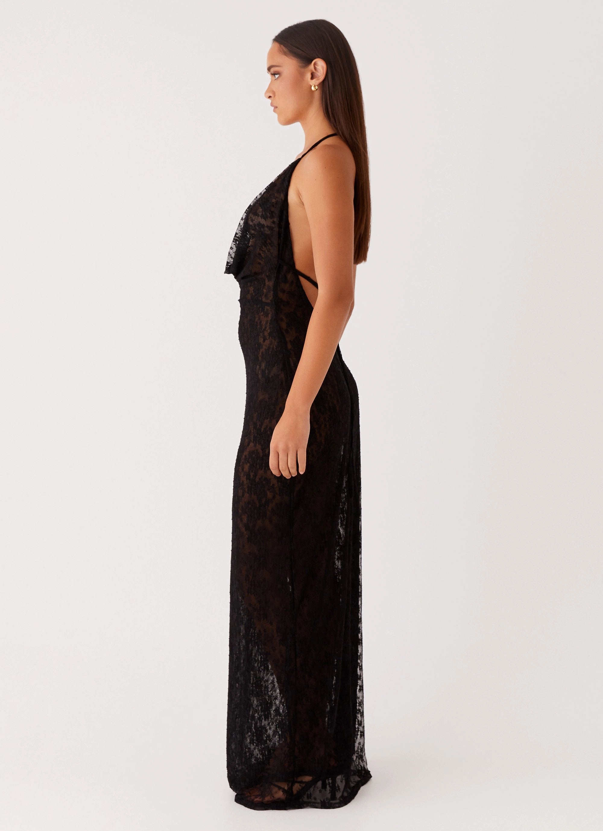 Smart Glide Champagne Coastline Maxi Dress - Black