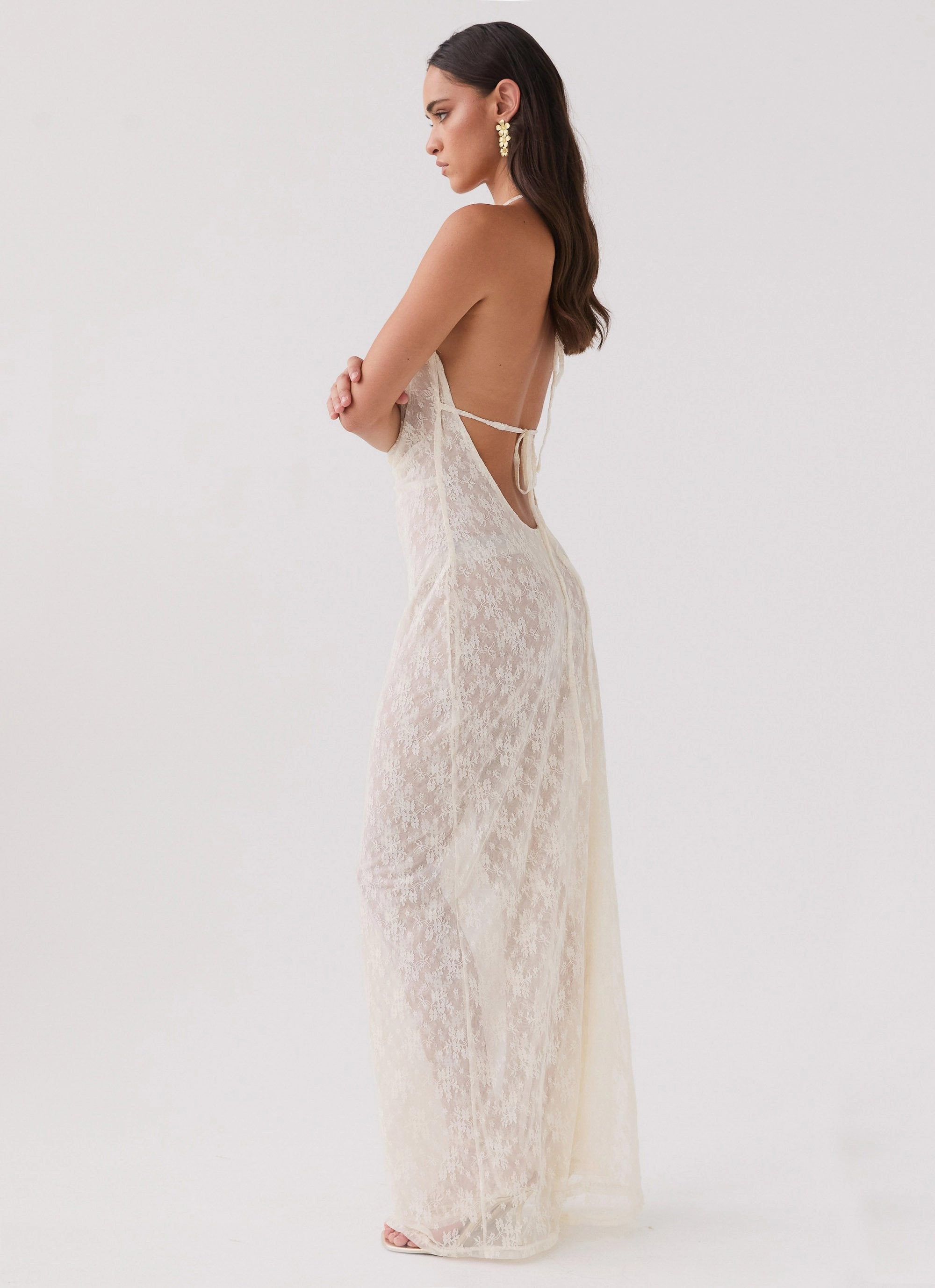 Chilly Wear Blush Glow Champagne Coastline Maxi Dress - Ivory