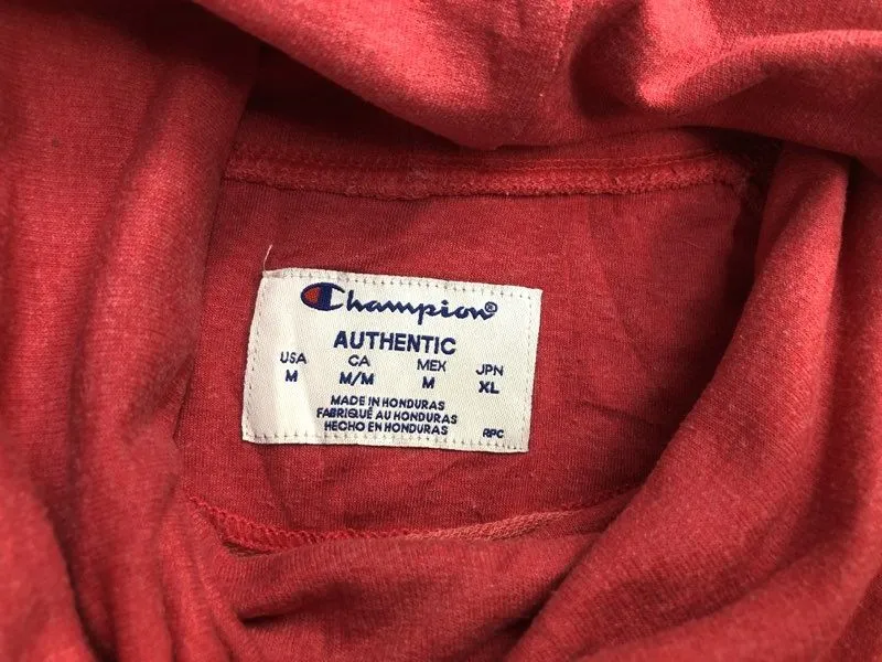 Champion Sweatshirt Women Medium Red Pullover Sweater Denali Cowl Neck Authentic