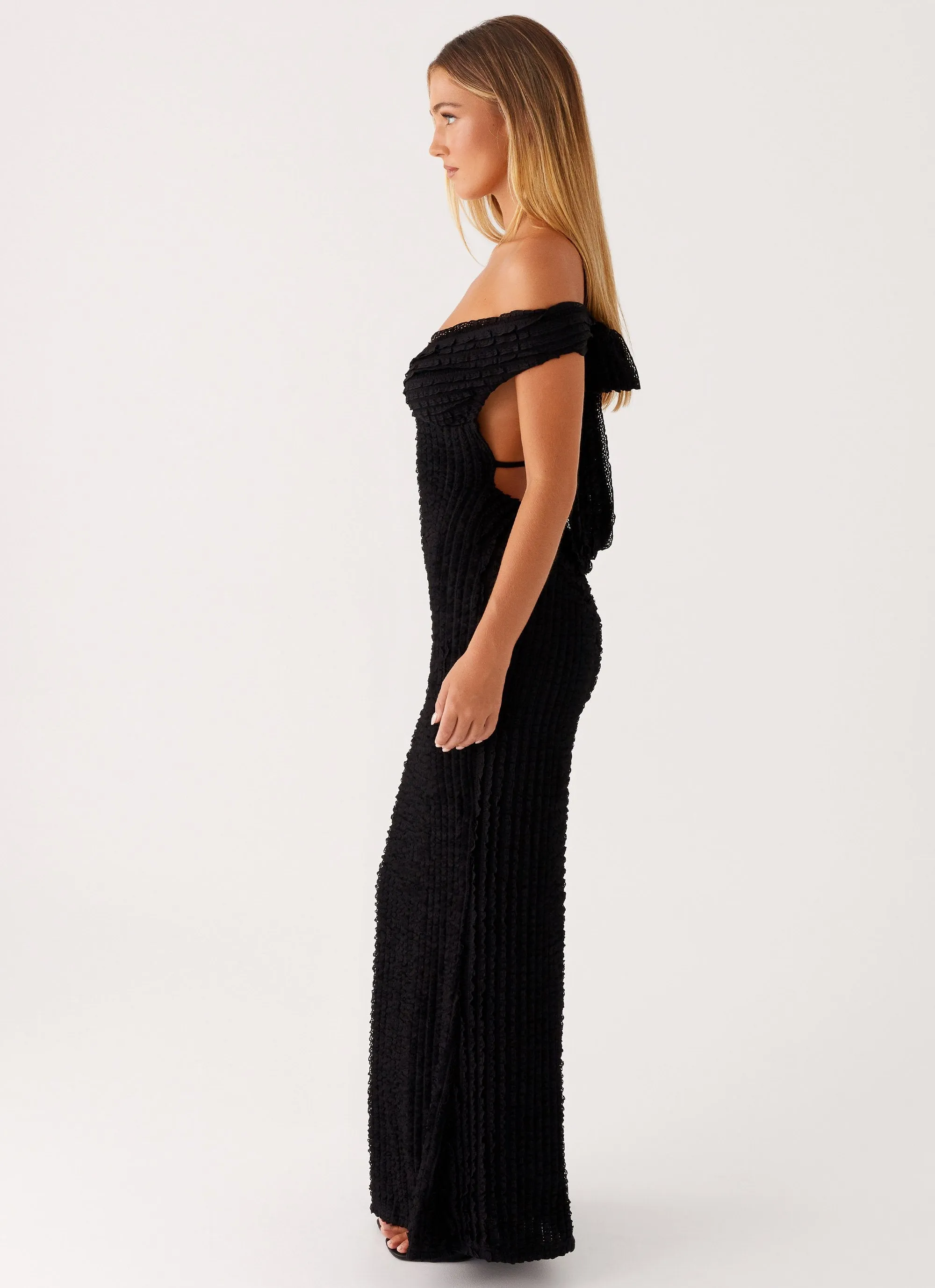 Beadwork Chantelle Maxi Dress - Black