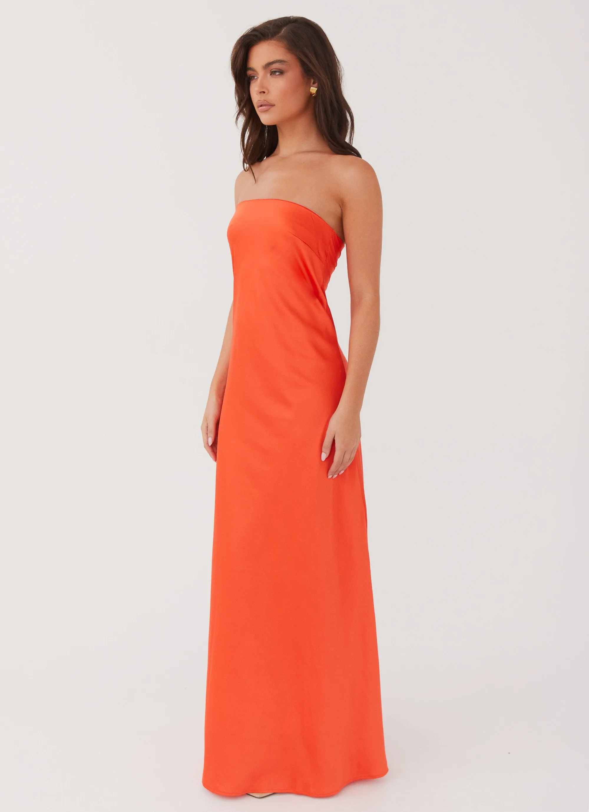 Young Edge Soft Finish Chantelle Strapless Maxi Dress - Sunset