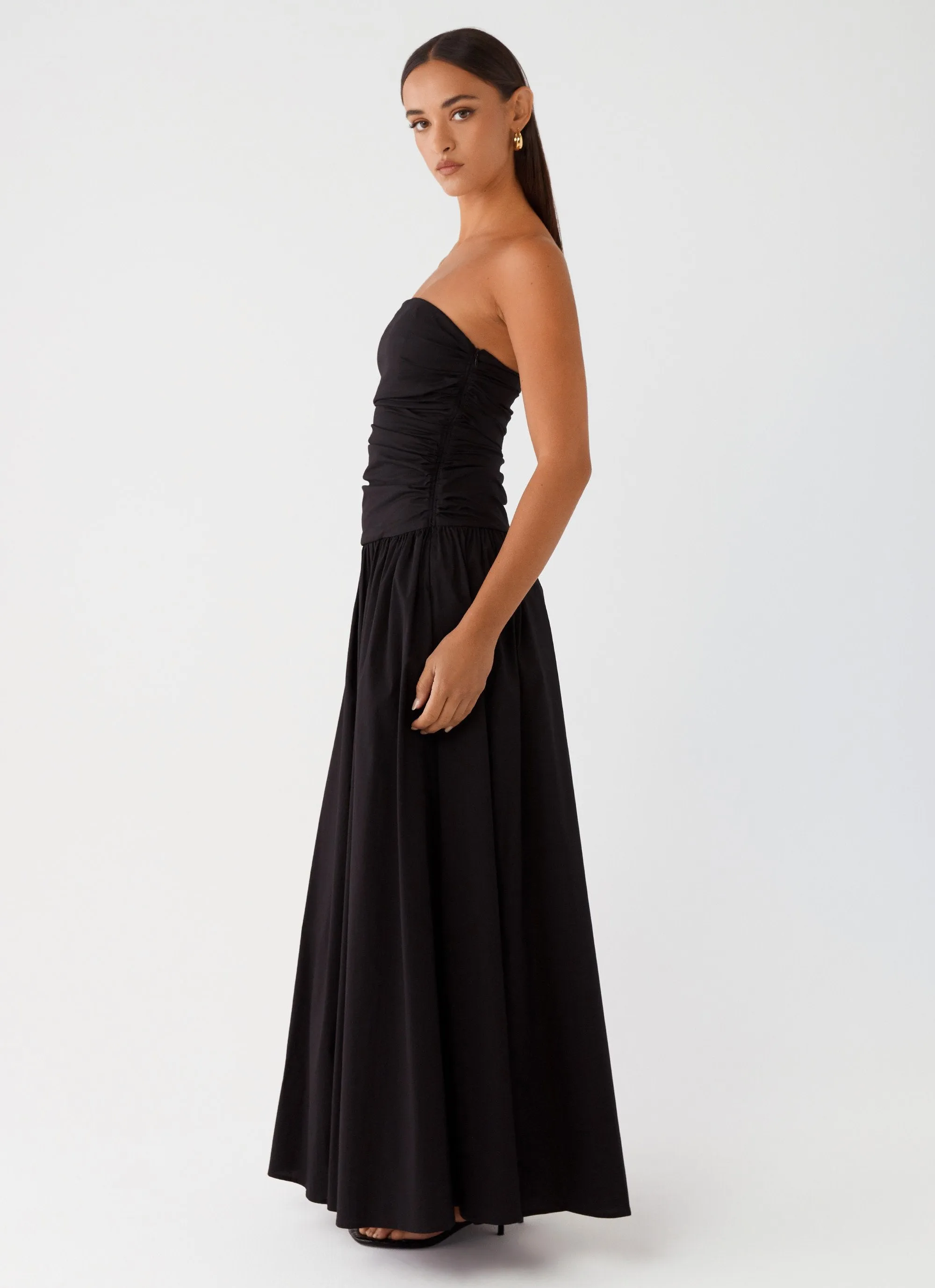 Chill Wear Work-Ready Look Carmel Maxi Dress - Black