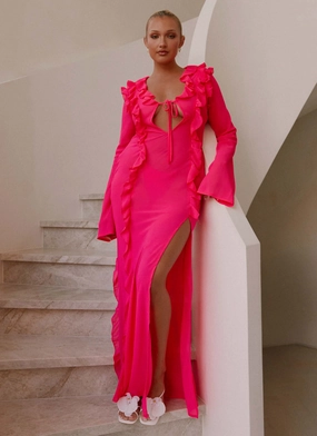 Texture Soft Farm Air Charlize Maxi Dress - Pink