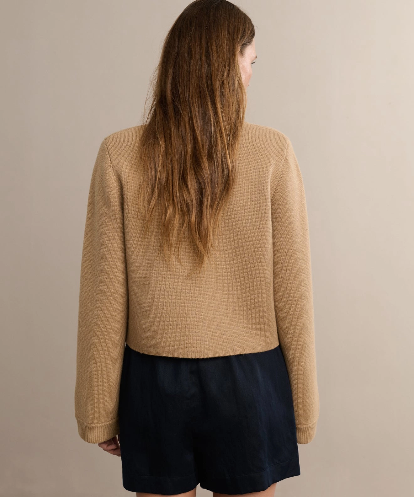 Charlotte Cardigan Leather Bits Microfiber Shell