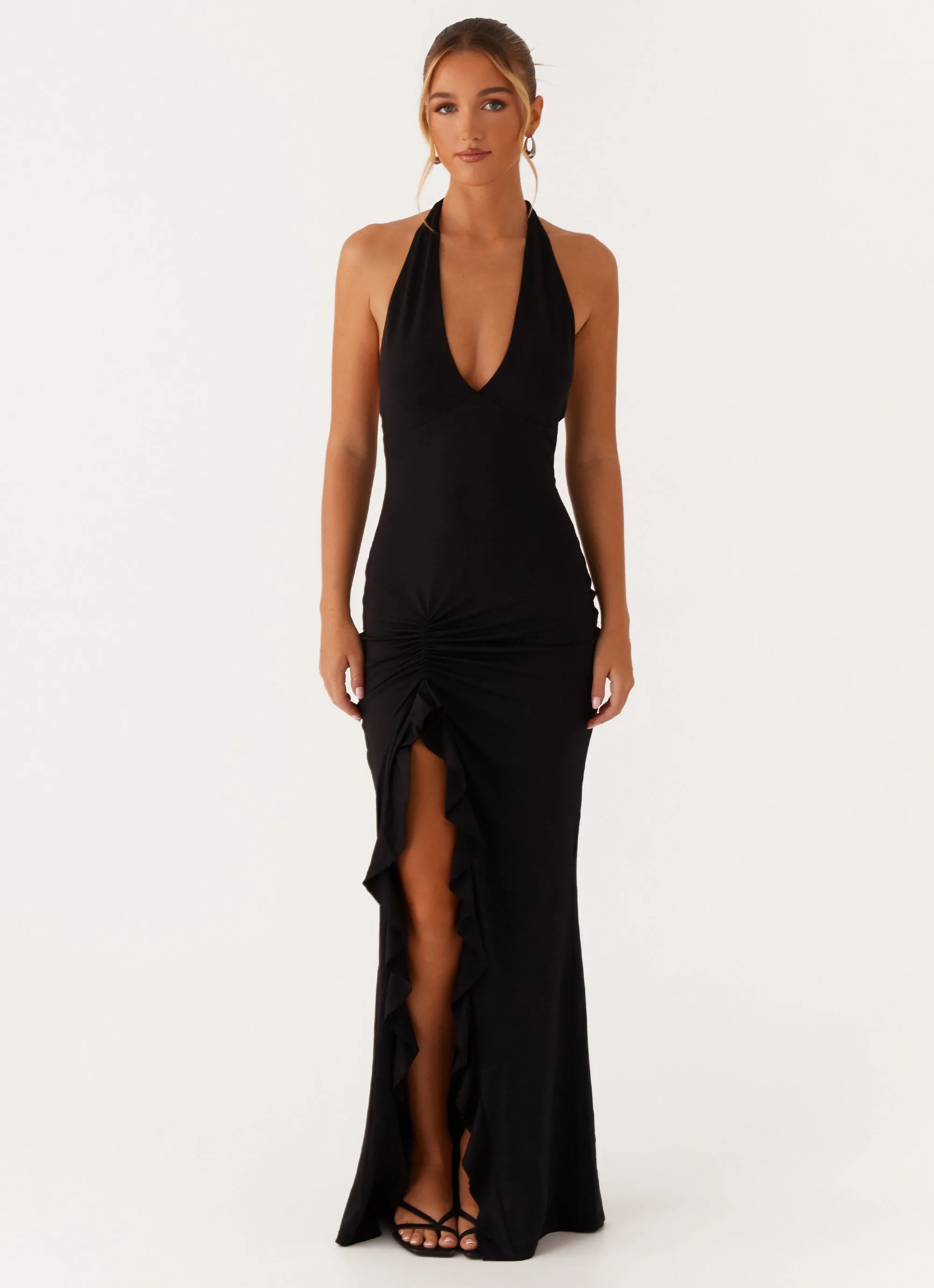 Charmed By You Maxi Dress - Black Low-Waist Versatile Wearable