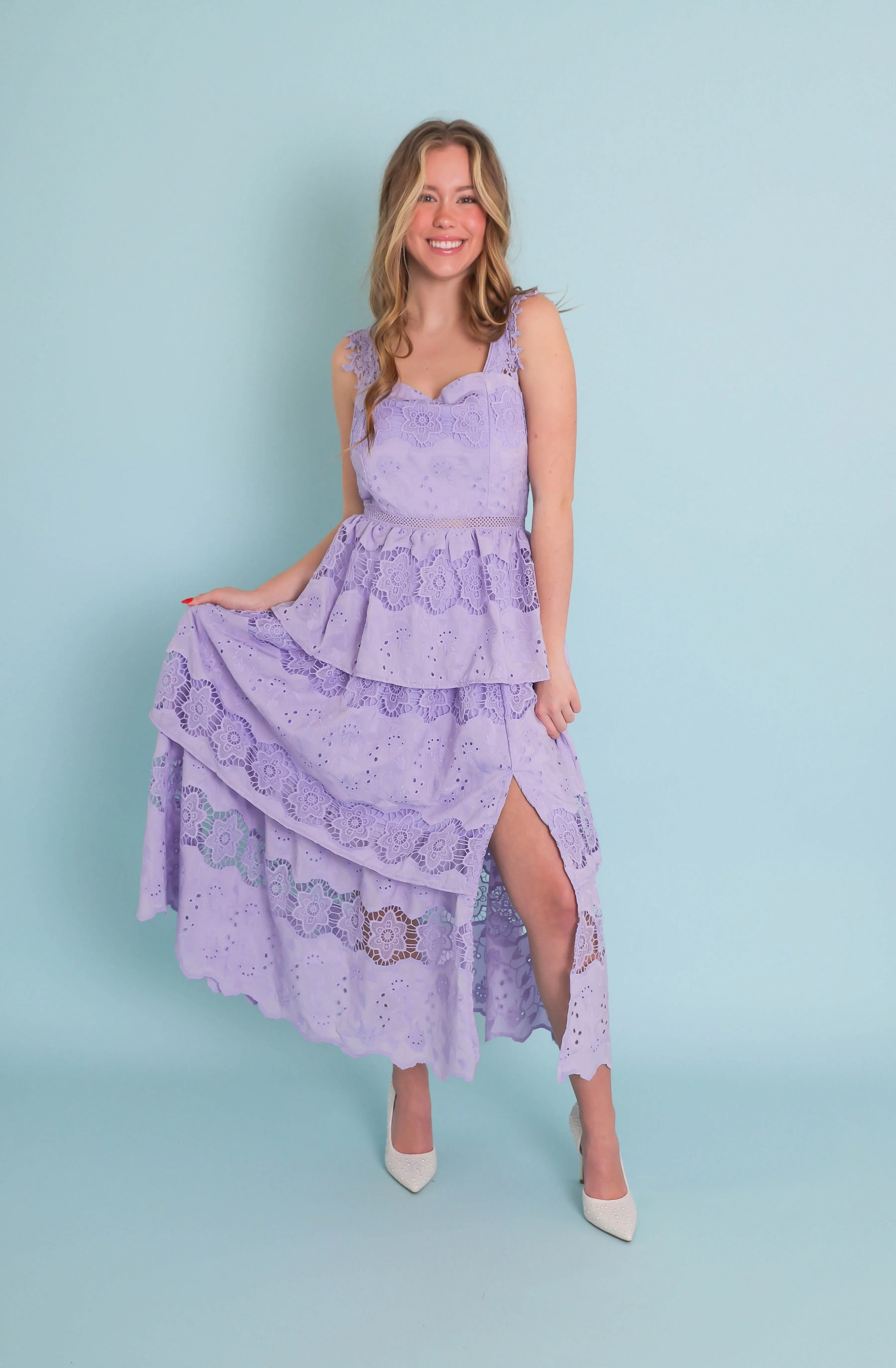 Charming Invitation Midi Dress Breathable Feel