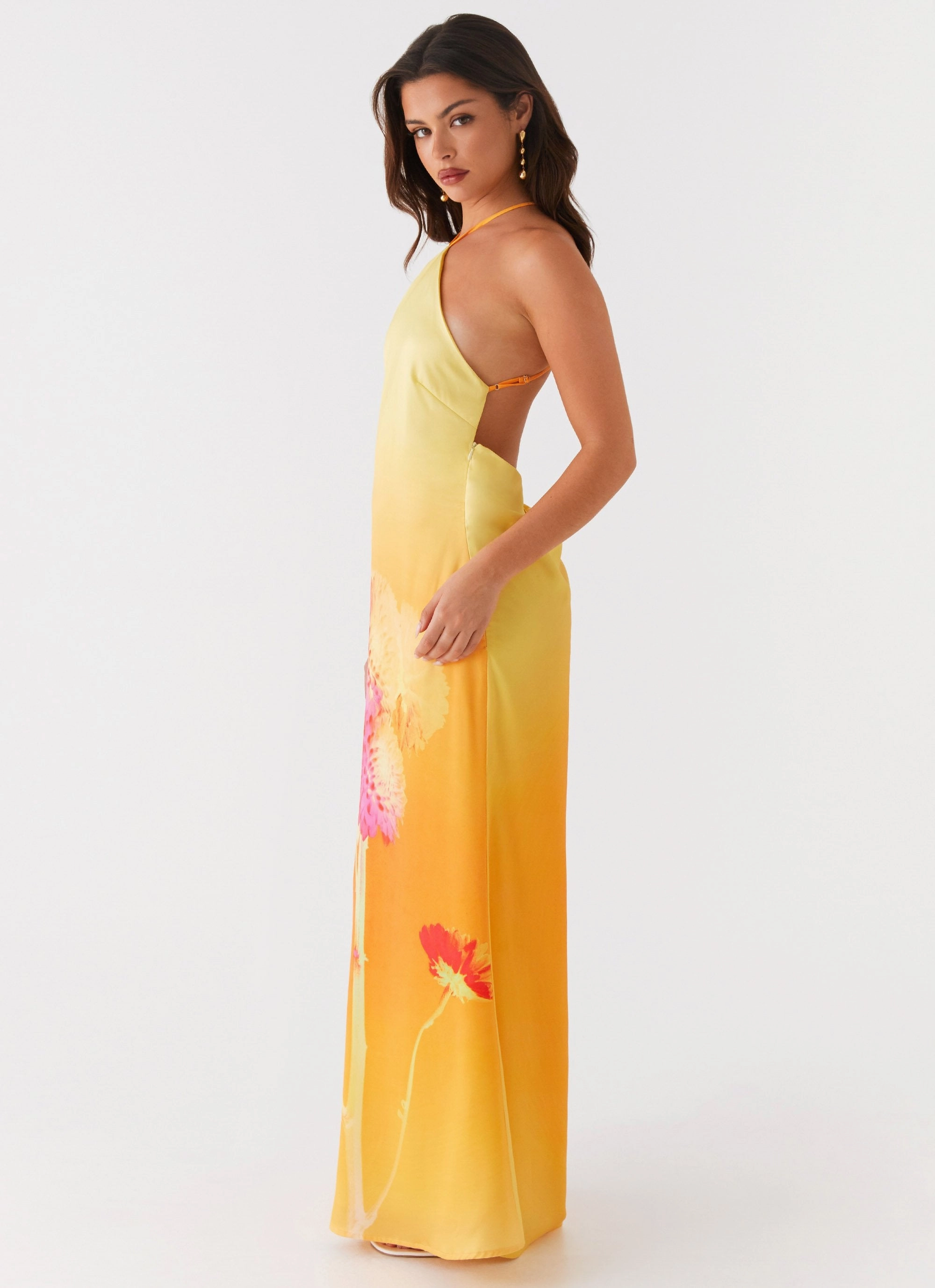 Chloe Maxi Dress - Orange Floral Work Vibes Summer Outfit