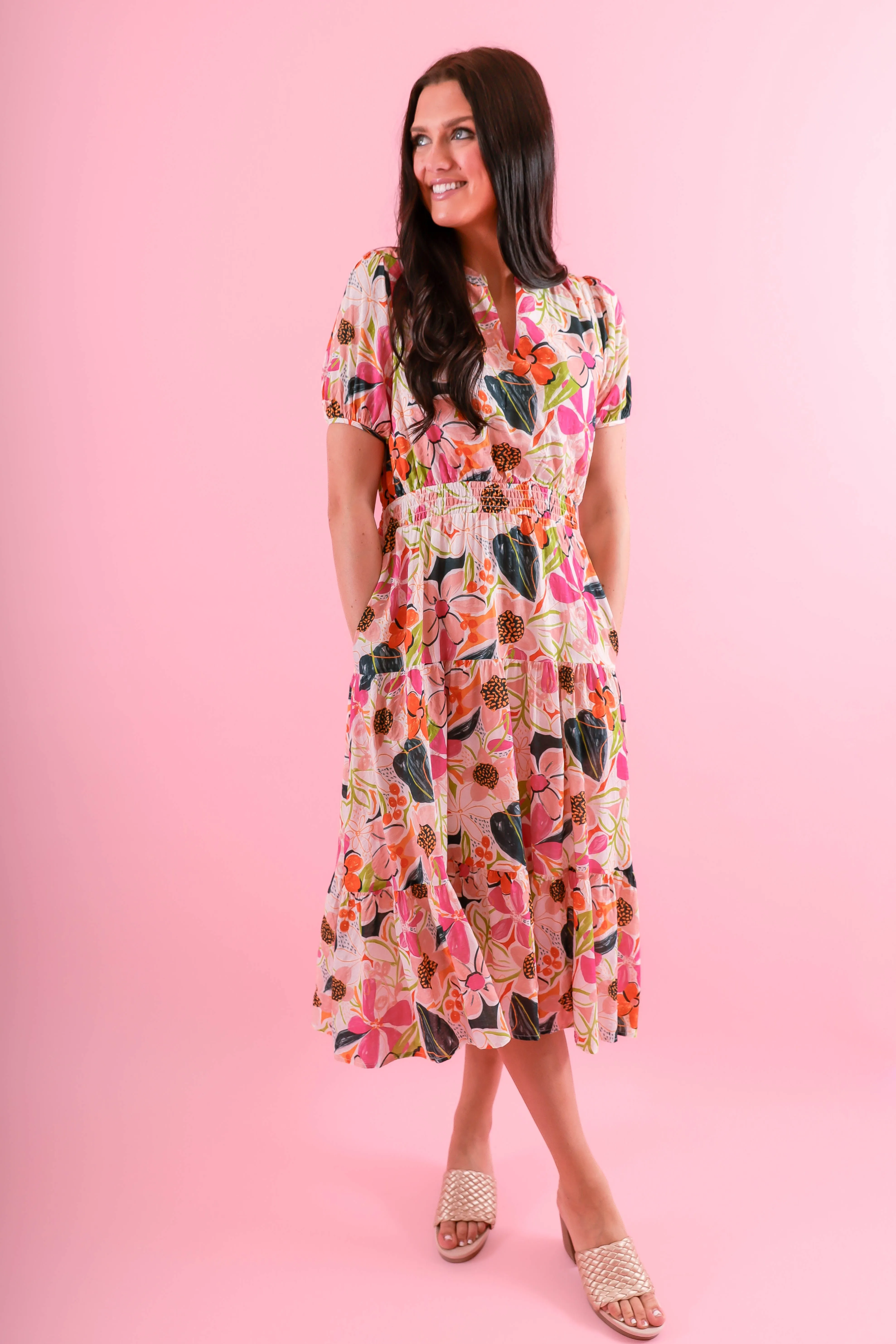 Cherish The Memory Midi Dress Light Fabrication Night Style