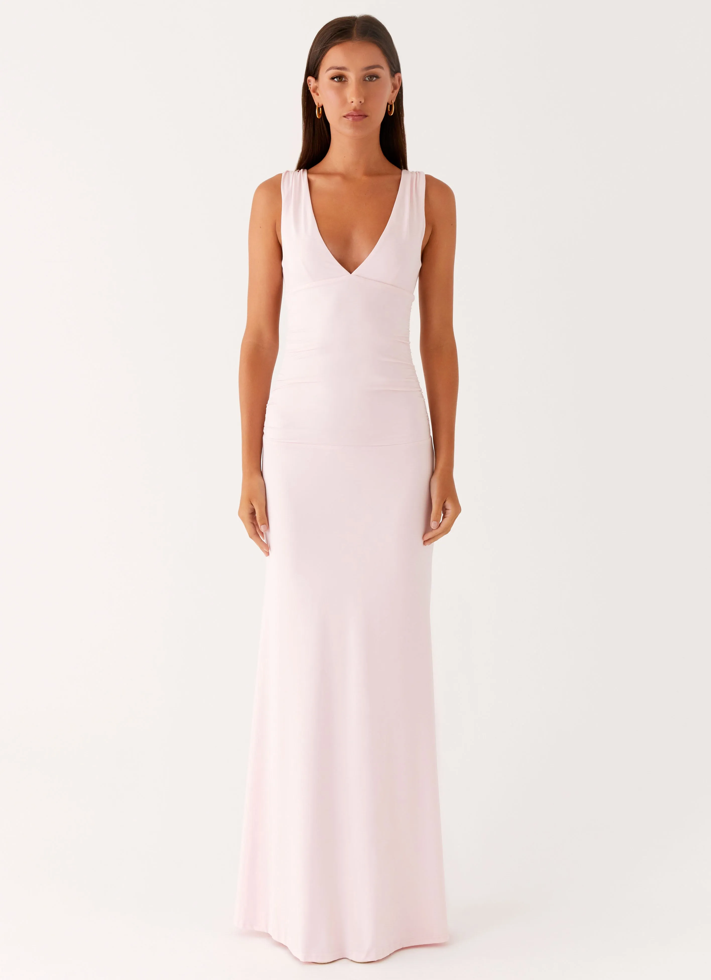 Basic essential Cherry Sky Maxi Dress - Baby Pink