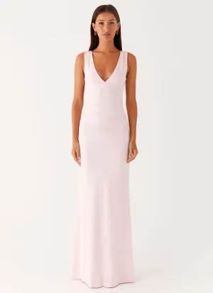 Basic essential Cherry Sky Maxi Dress - Baby Pink