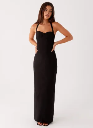 Cheryl Maxi Dress - Black Travel Fit