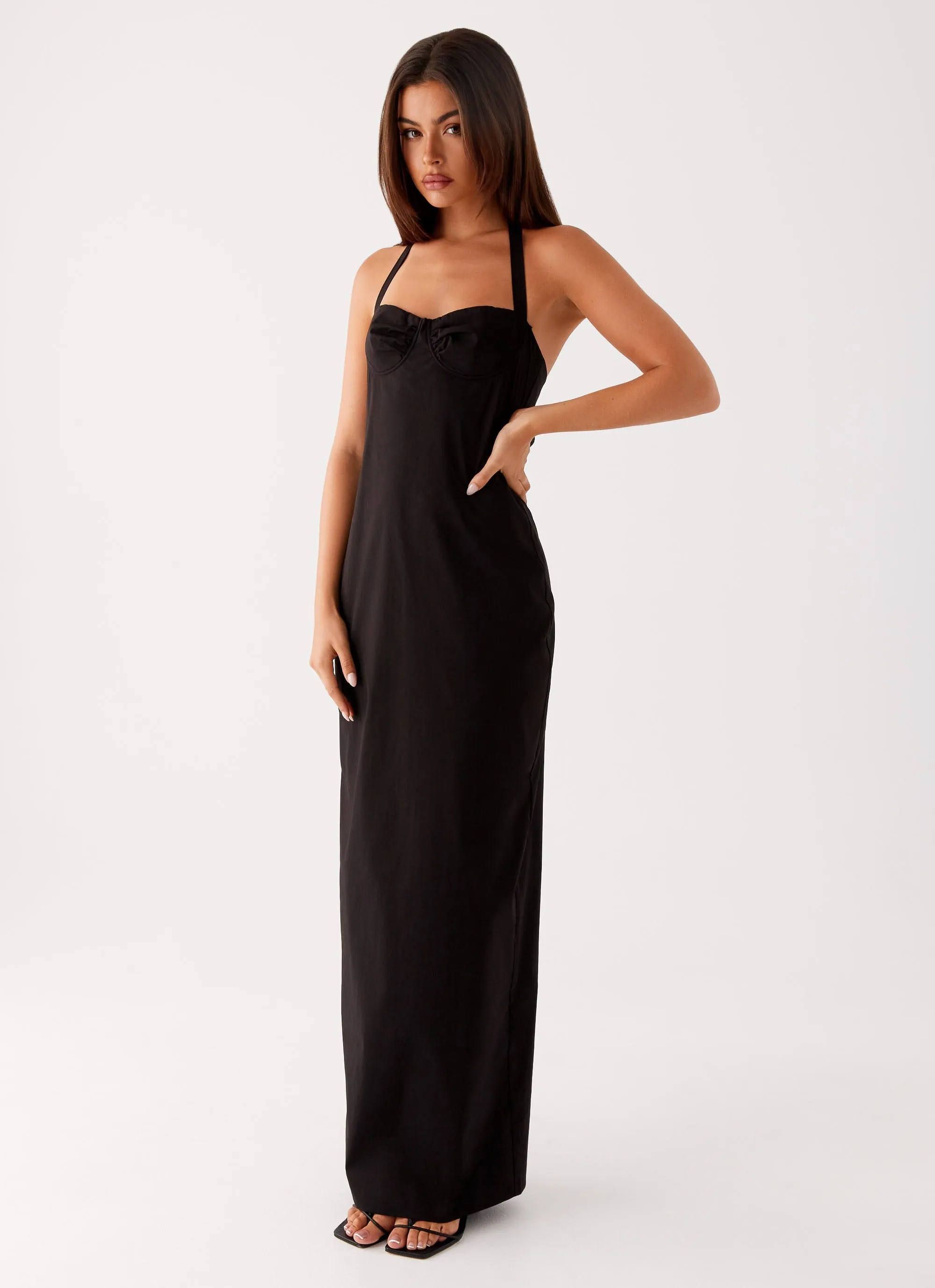 Hand-Wash Cheryl Maxi Dress - Black