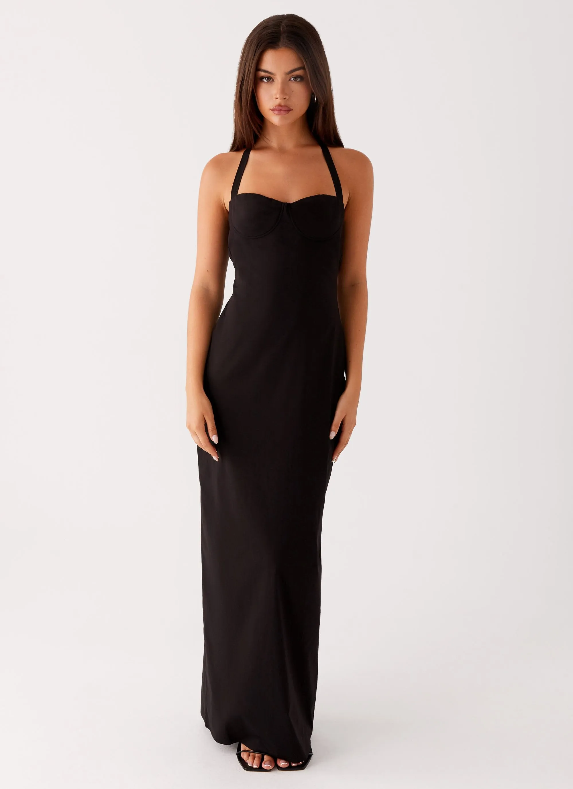 Clean Drape Cheryl Maxi Dress - Black