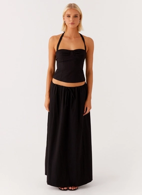 Sporty Comfort Cheryl Maxi Skirt - Black