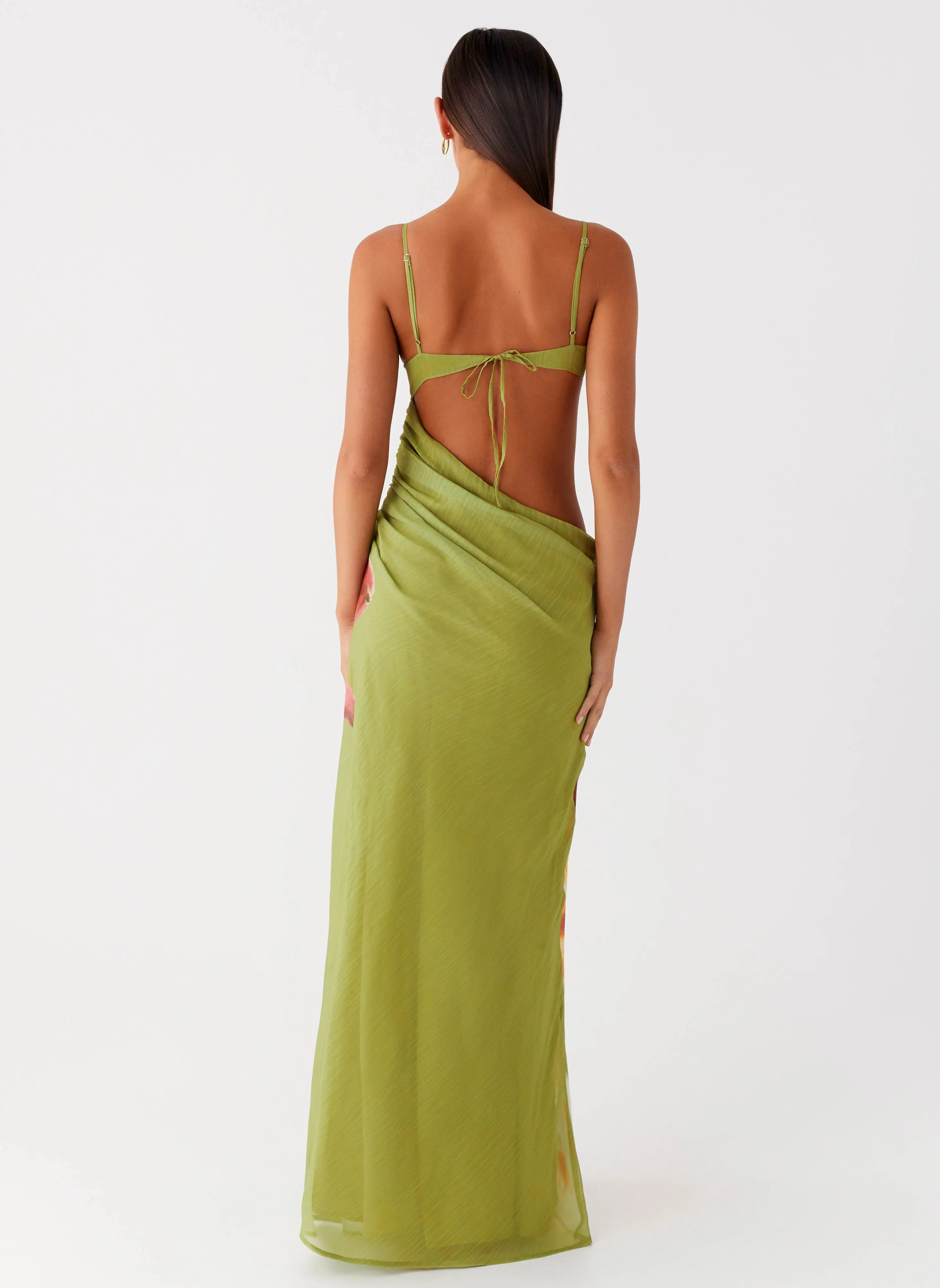 Trendy Appearance Dinner Outfit Tropic Rush Cut Out Maxi Dress - Jungle Floral