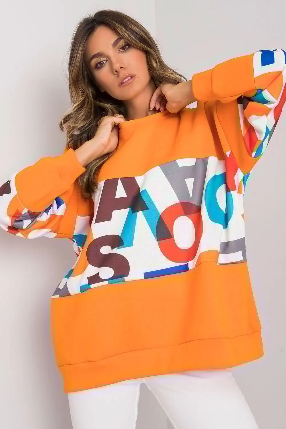 Chic Cotton Blend Women's Casual Pullover Sweatshirt