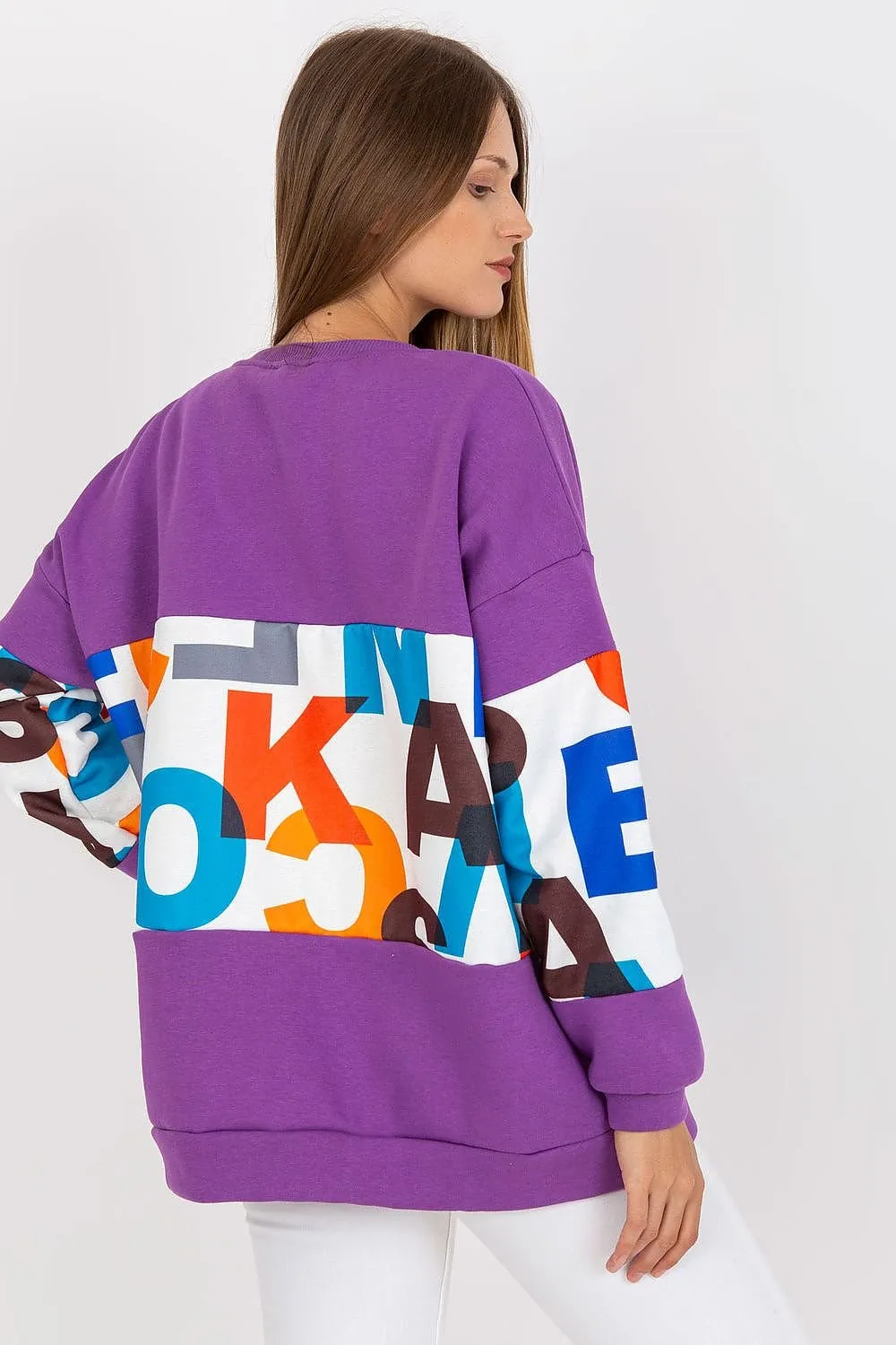 Chic Cotton Blend Women's Casual Pullover Sweatshirt