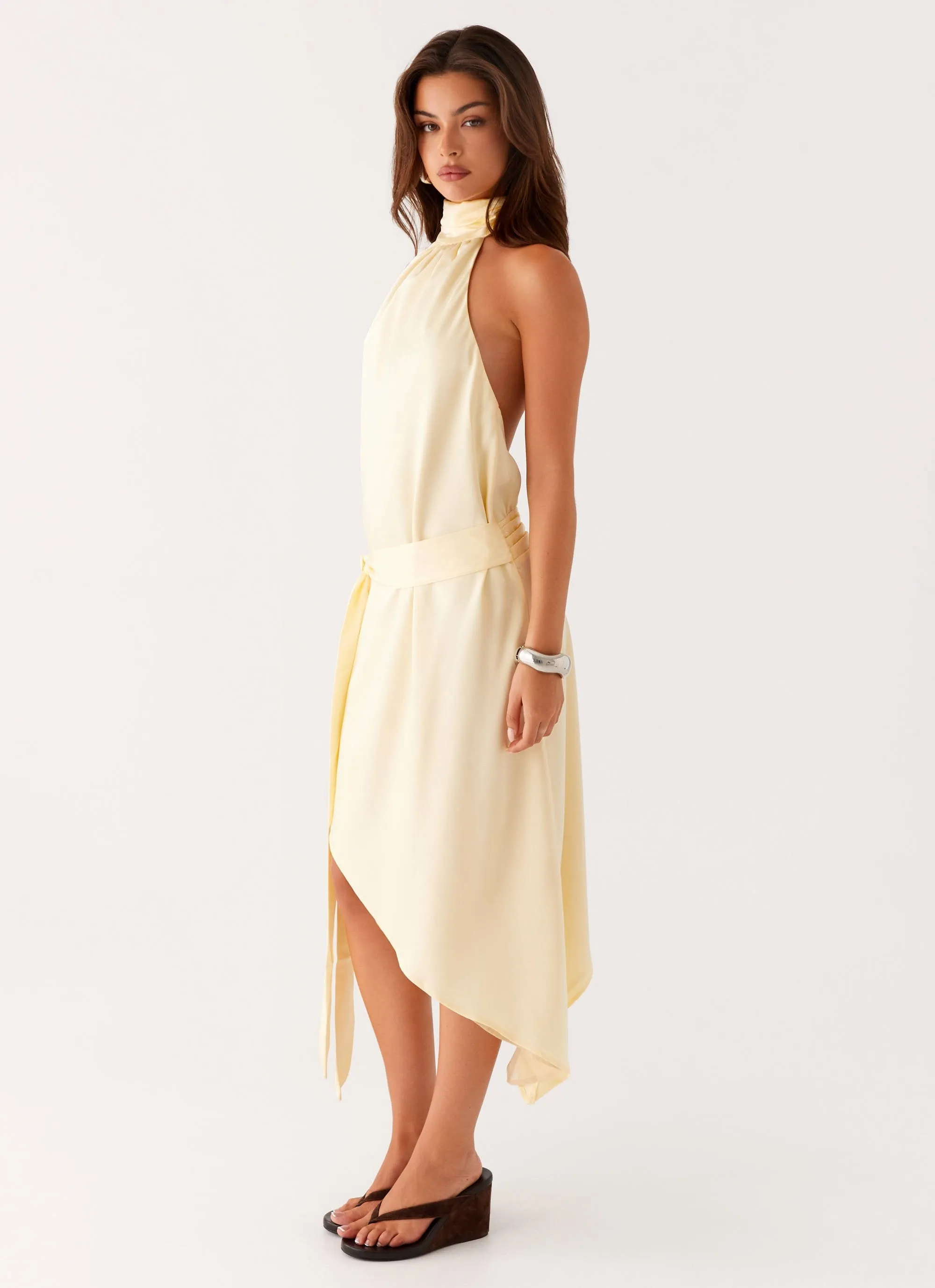 Atlantic Midi Dress - Yellow Beauty Zone Neutral Base