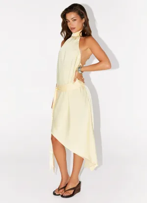 Atlantic Midi Dress - Yellow TearResistantFabric