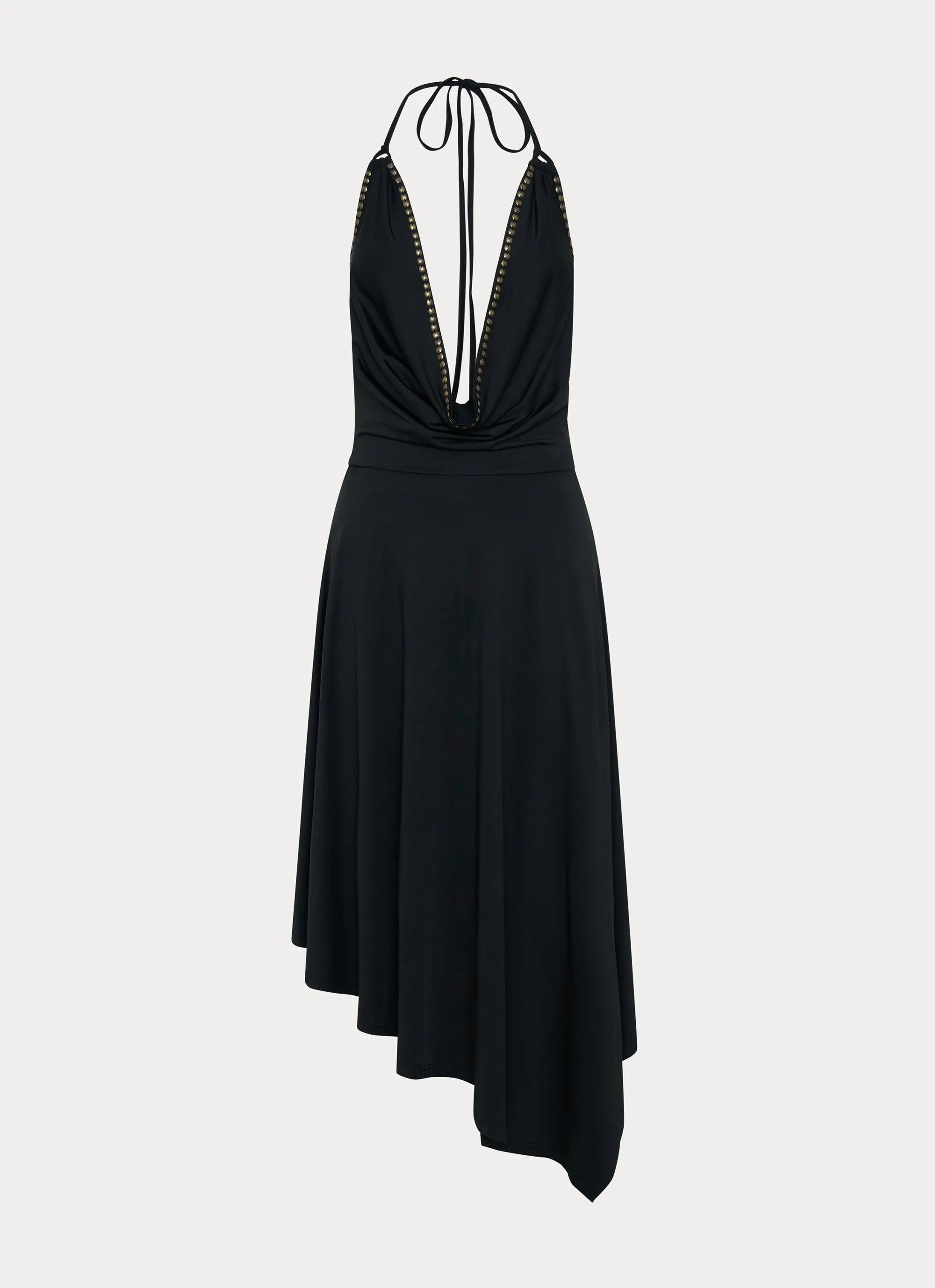 Vena Beaded Midi Dress - Black Fresh Texture