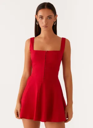 Belted-Style The Isle Mini Dress - Red