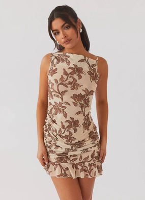 Cute Touch Blush Glow Pass The Prosecco Mini Dress - Hazel Bloom