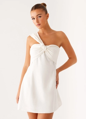 Kameron Mini Dress - White Sporty Look Fitted Style