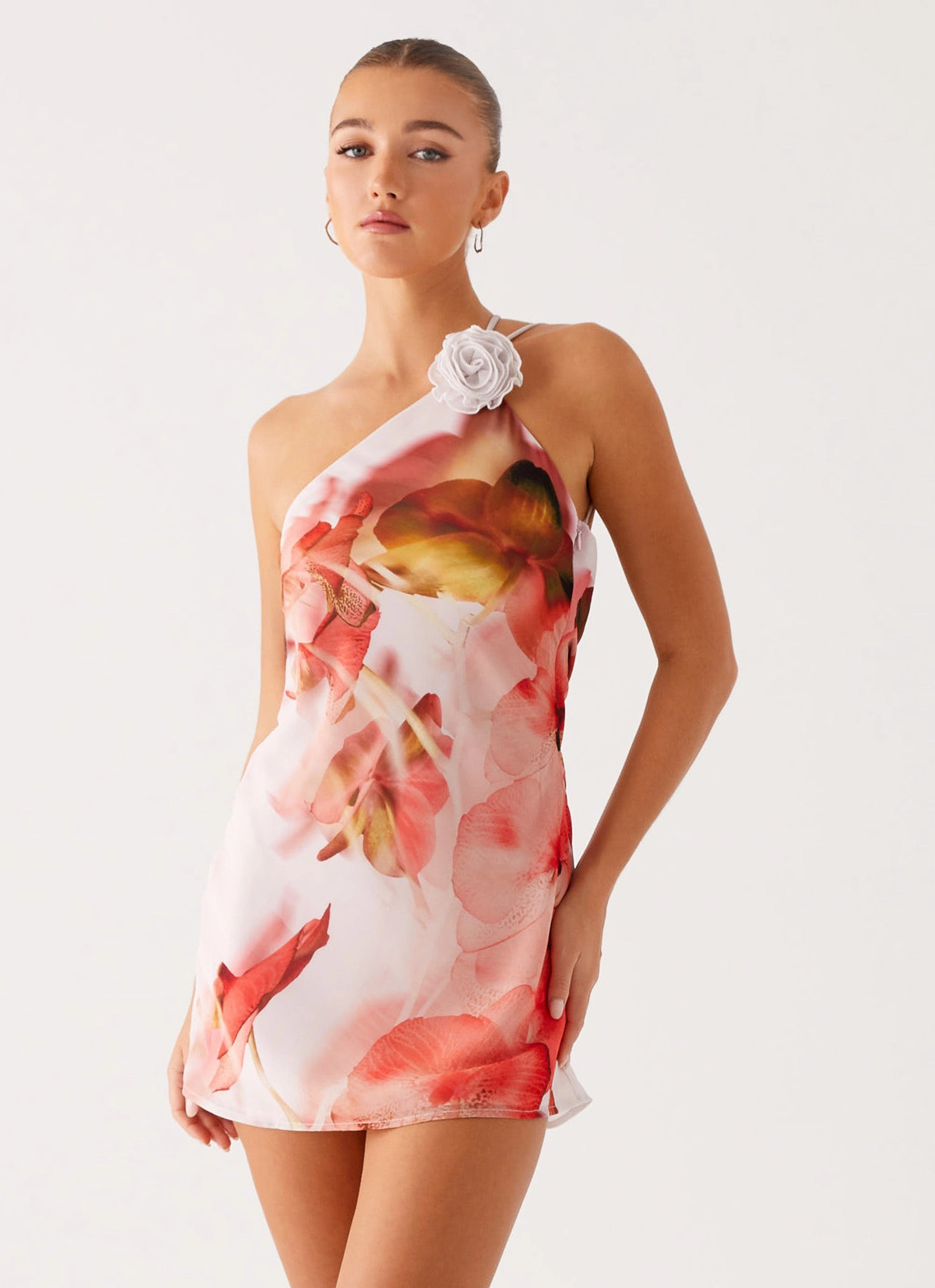 Kia Mini Dress - Peach Rose Playful Cut Texture Mood