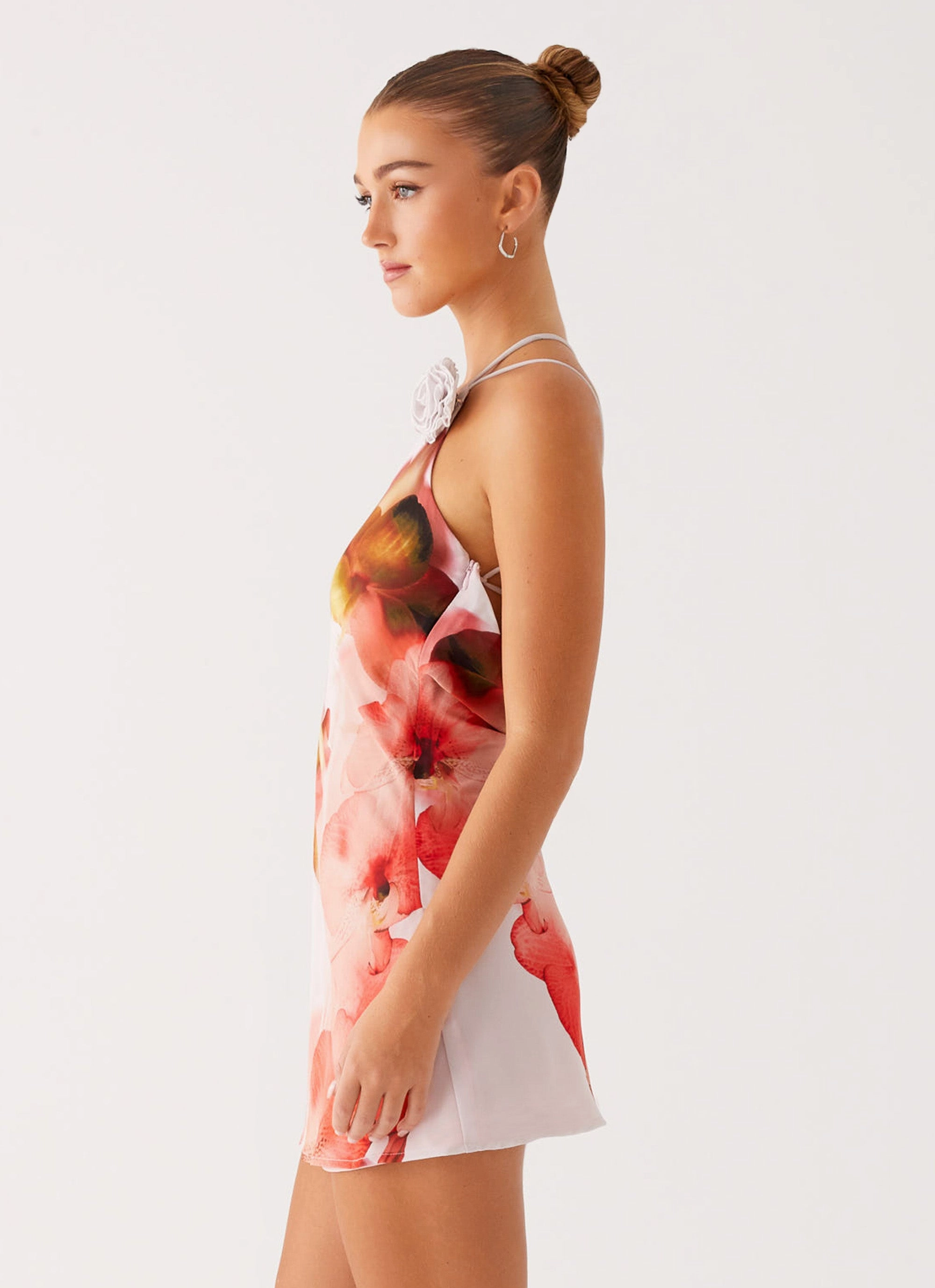 Kia Mini Dress - Peach Rose Dinner Outfit