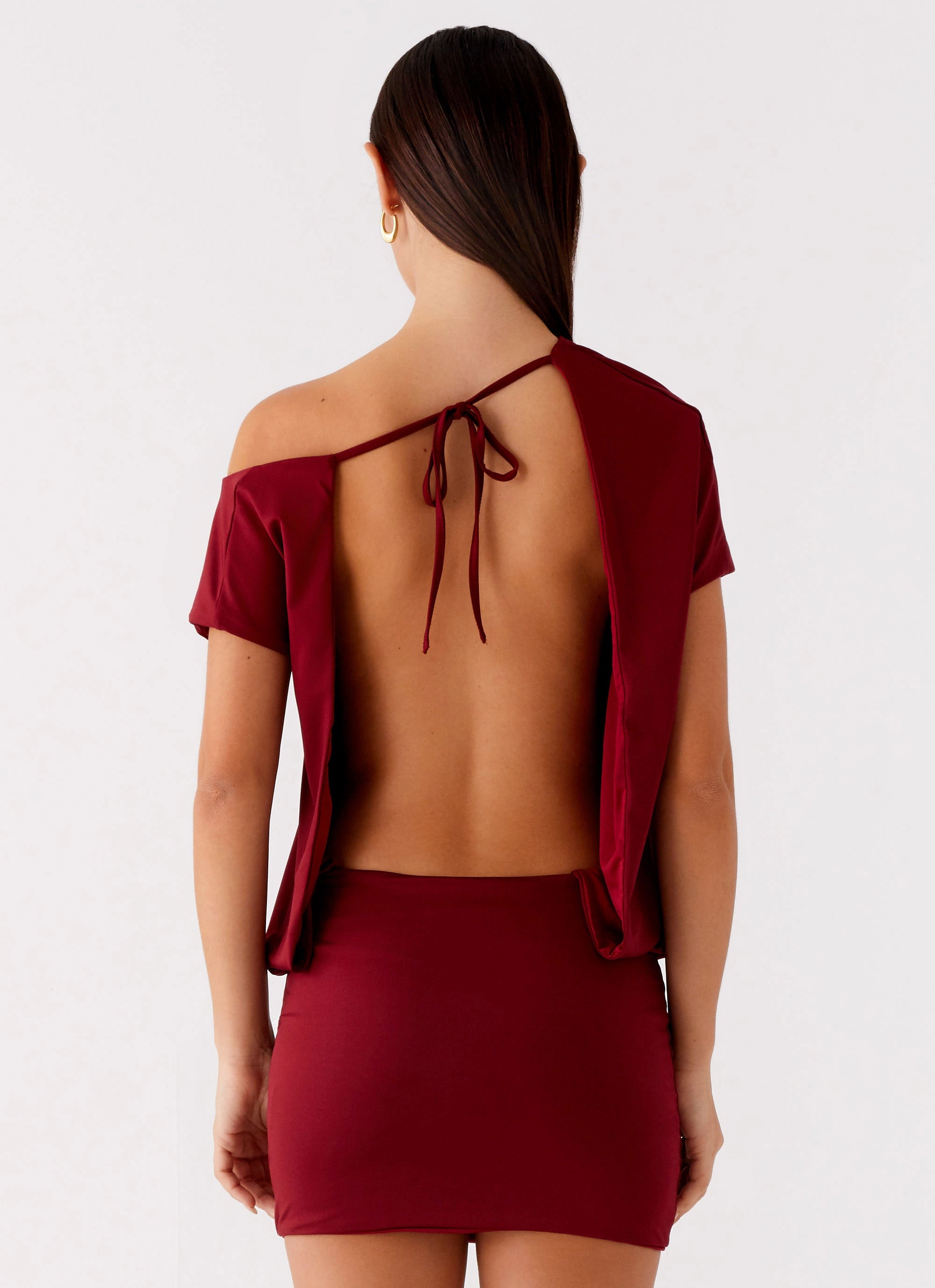 Comfort Stretch Paulie Mini Dress - Maroon