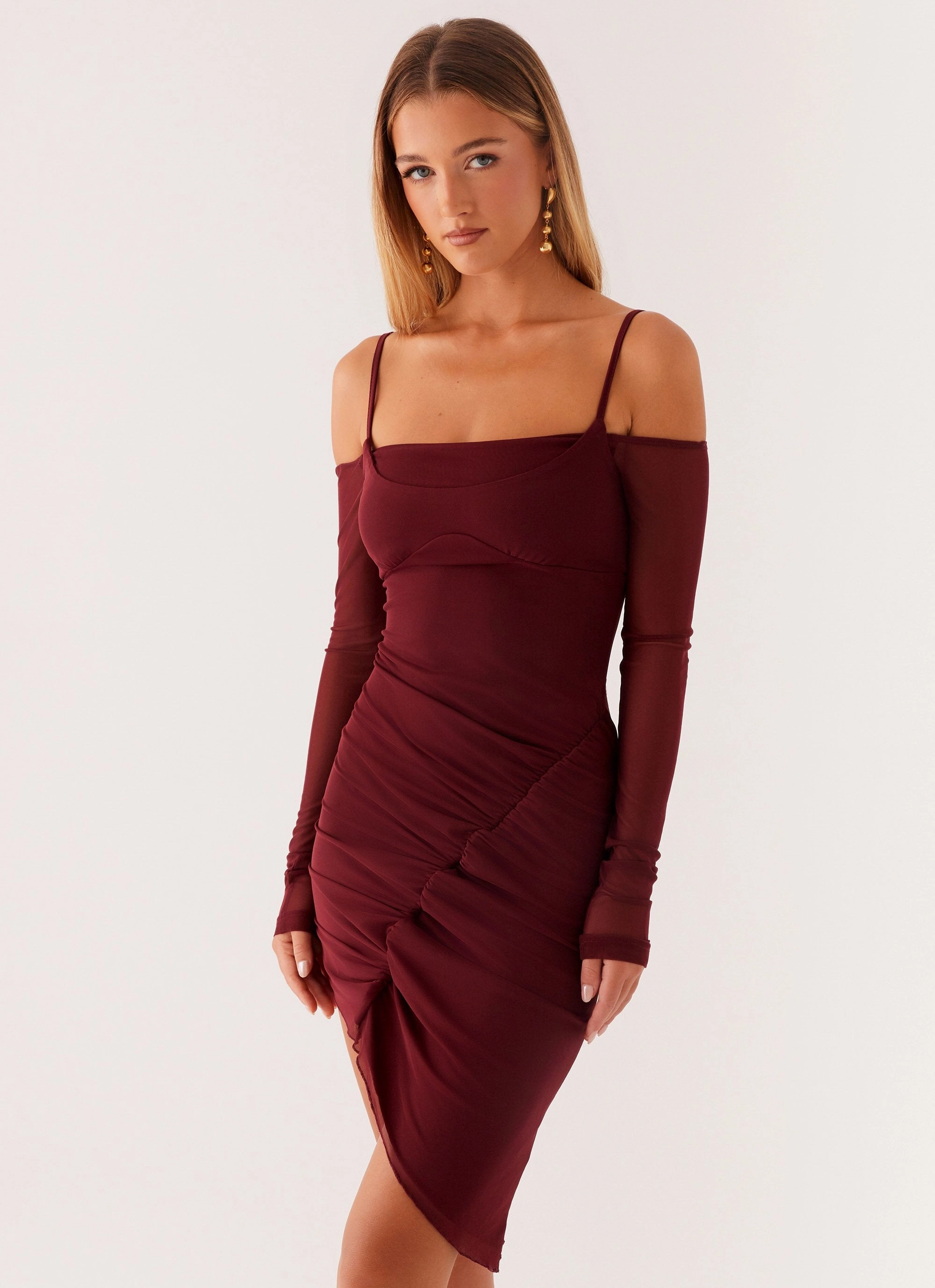 All Inclusive Sascha Mini Dress - Maroon