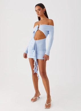 Easy Pretty Aniston Mini Dress - Blue