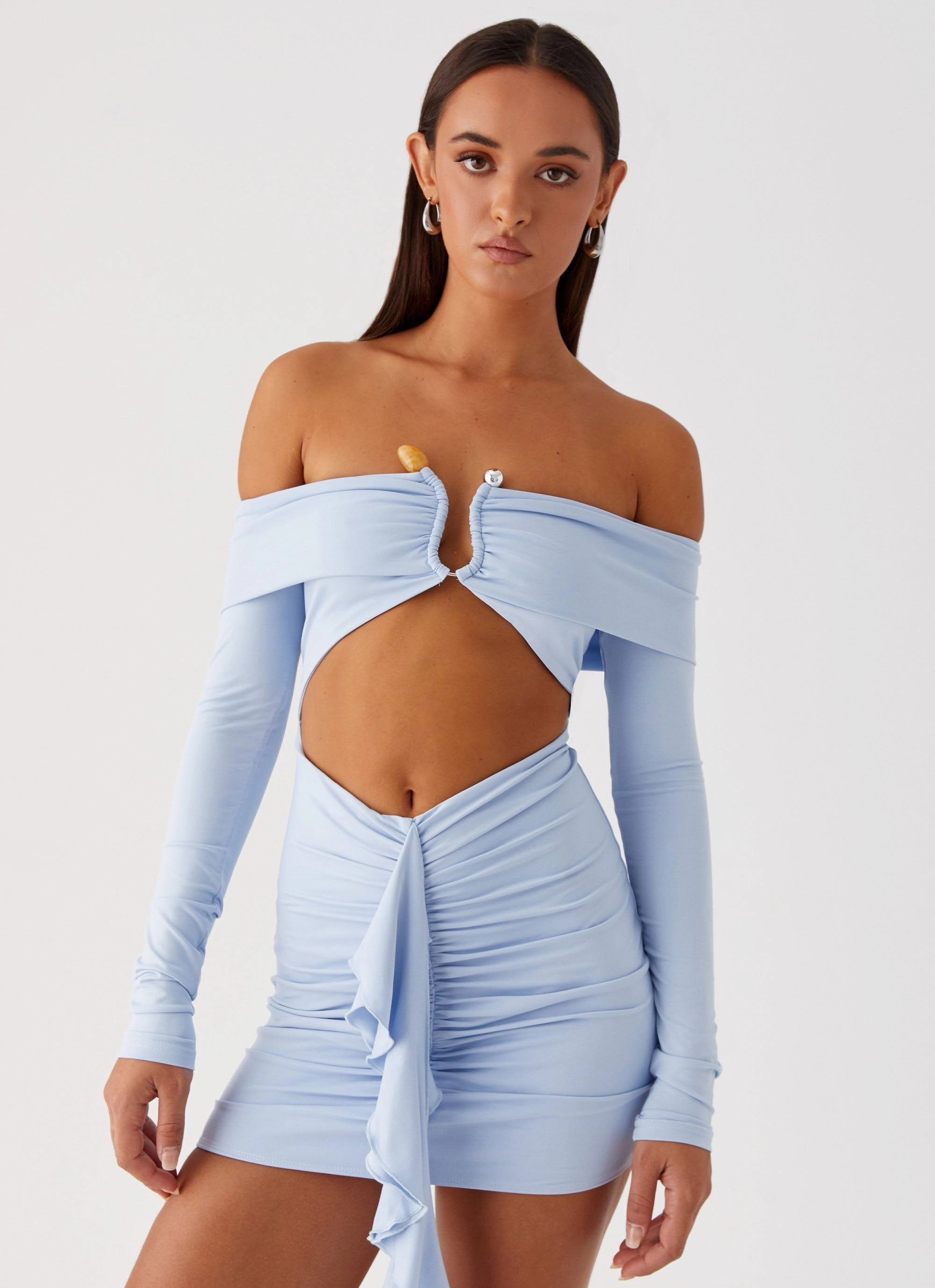 Aniston Mini Dress - Blue Polished Design